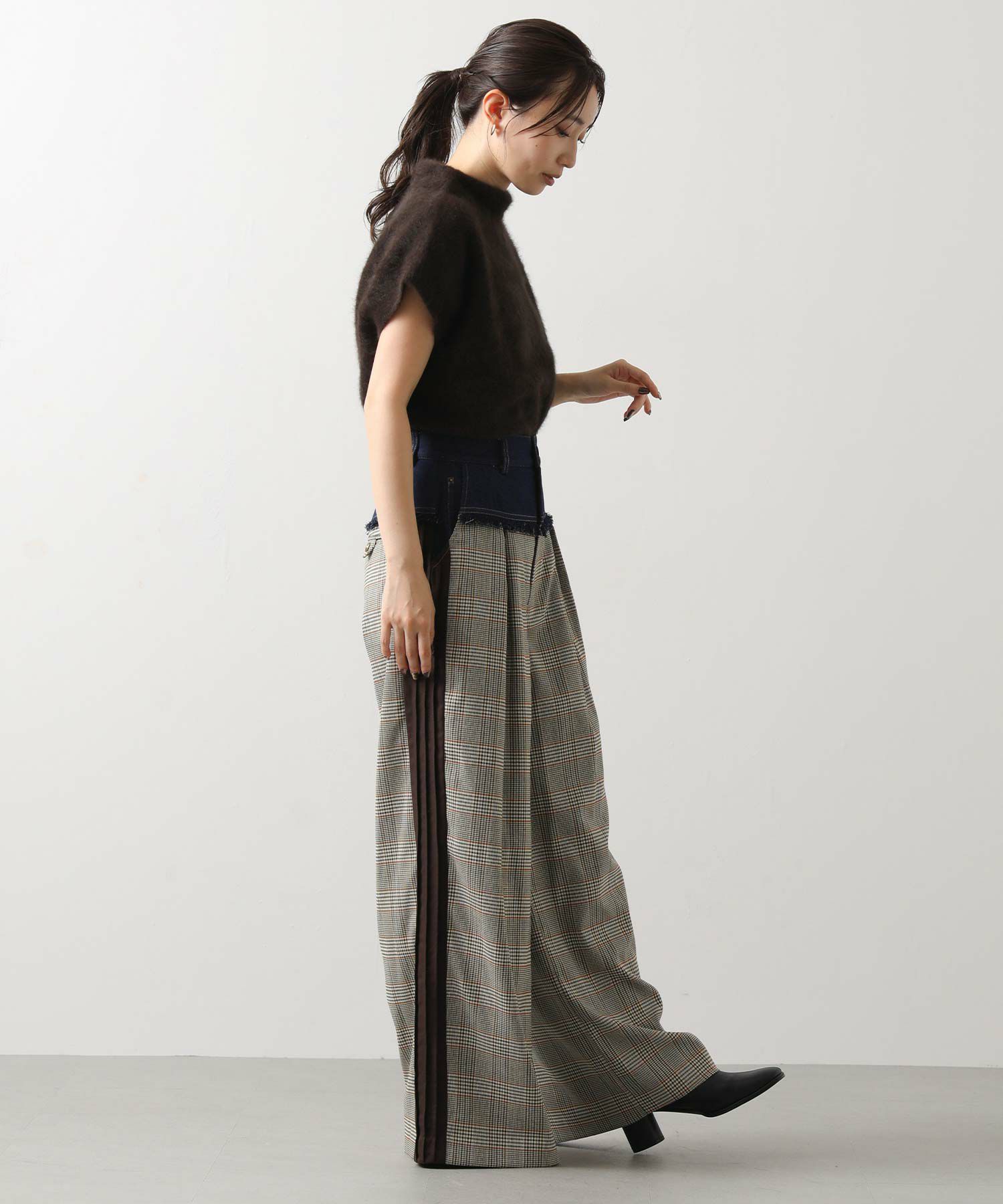 Gready BrilliantAULAデニムチェックワイドパンツ