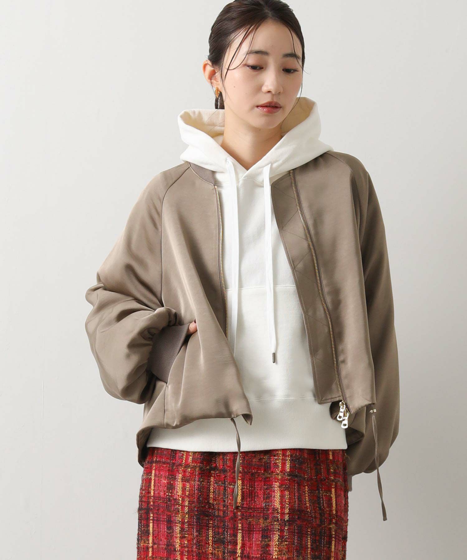 Gready Brilliantサテンボリュームブルゾン | SEKIMIKI Online