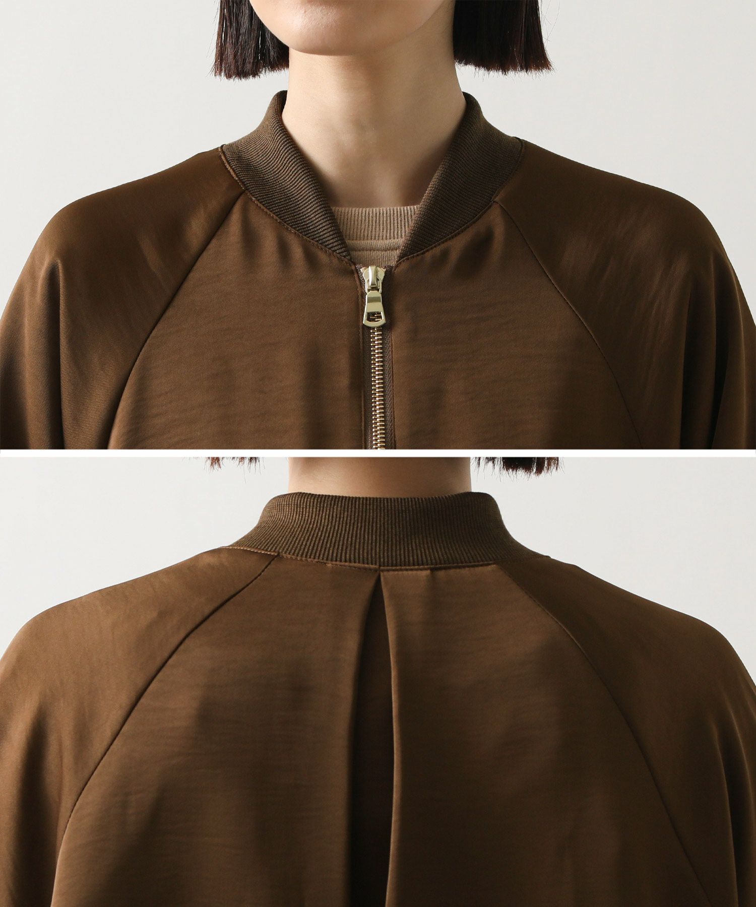 Gready Brilliantサテンボリュームブルゾン | SEKIMIKI Online