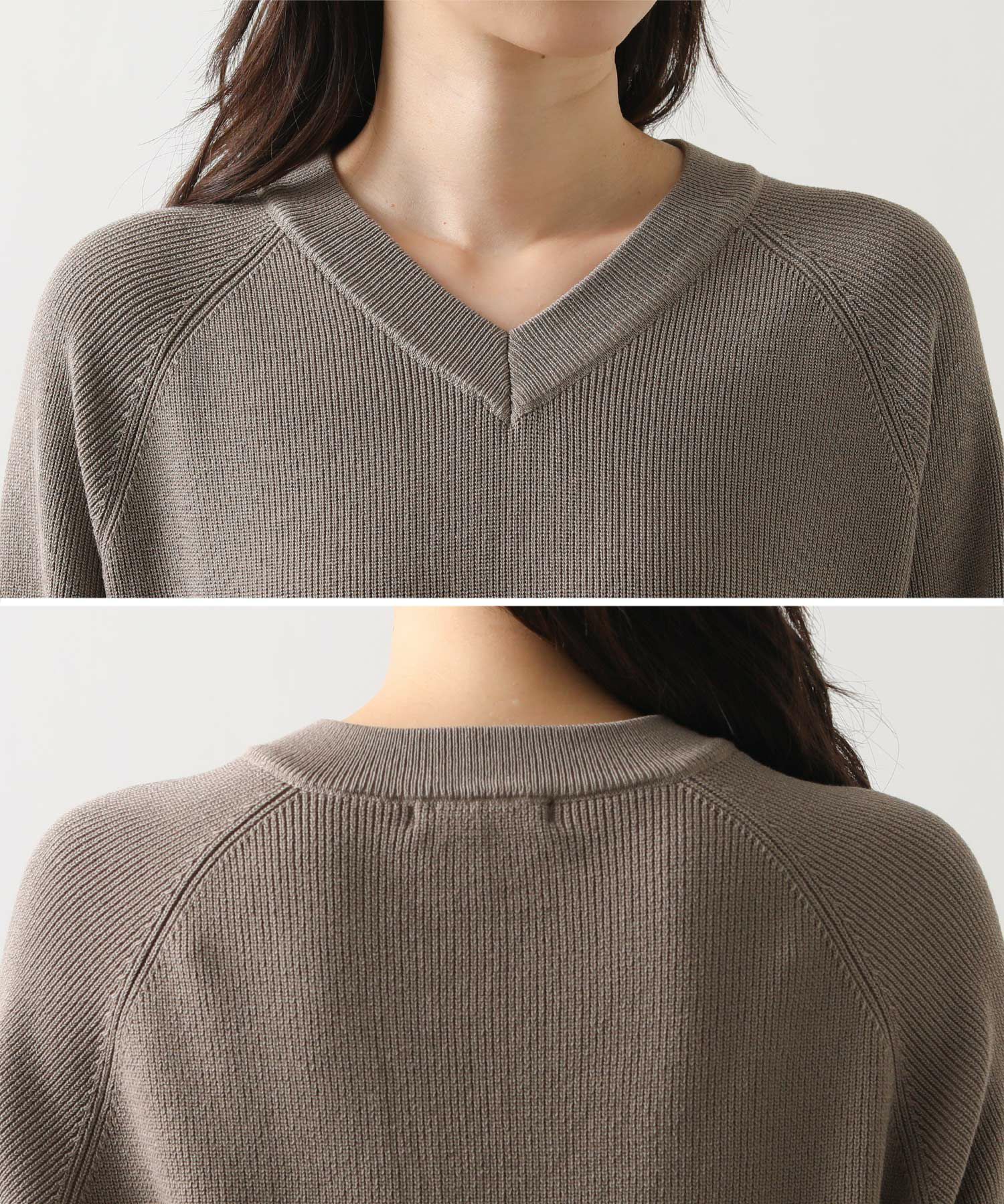 Gready BrilliantVネックリブニットワンピース | SEKIMIKI Online