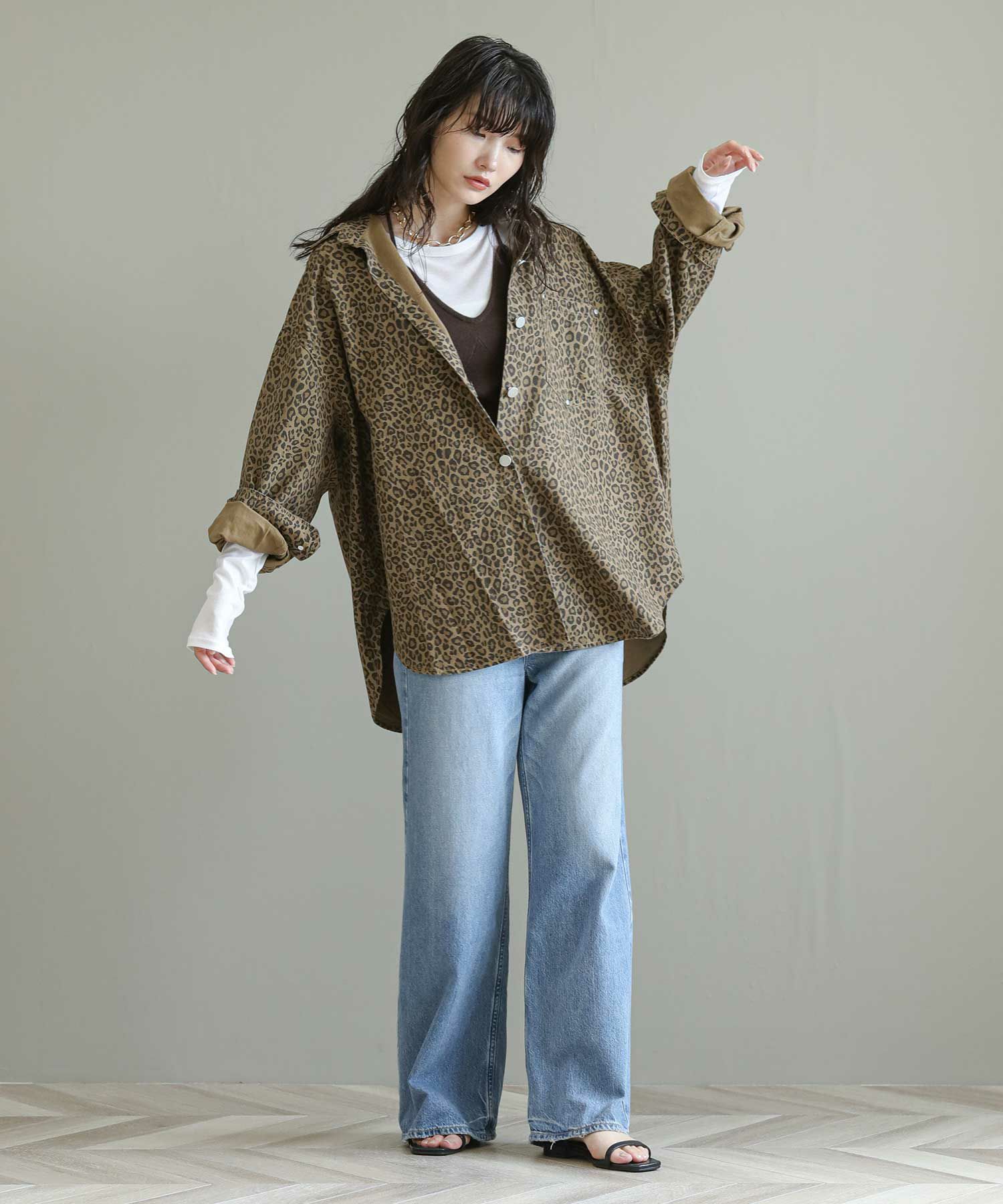 The rejoiceレオパードシャツジャケット | SEKIMIKI Online