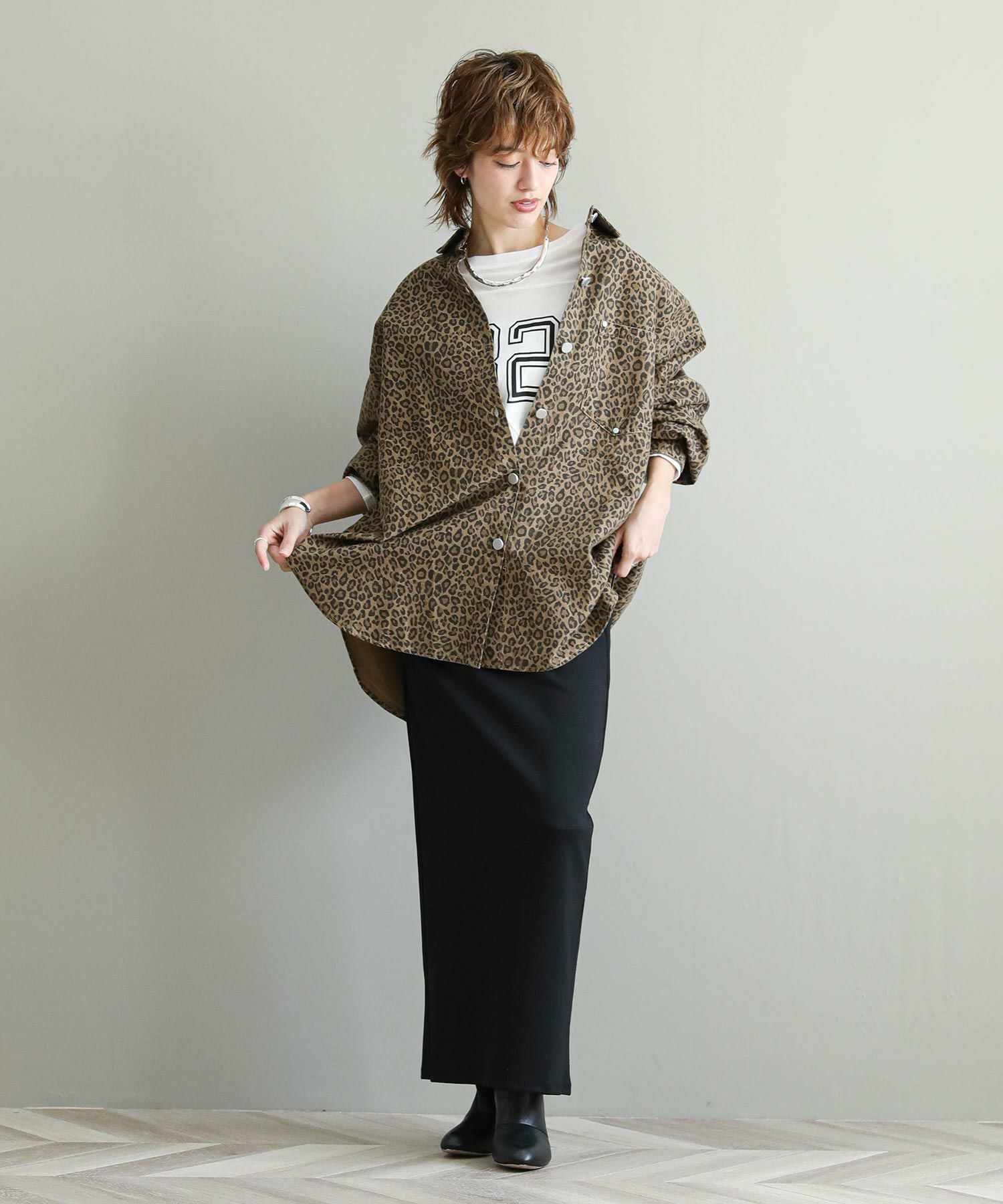 The rejoiceレオパードシャツジャケット | SEKIMIKI Online