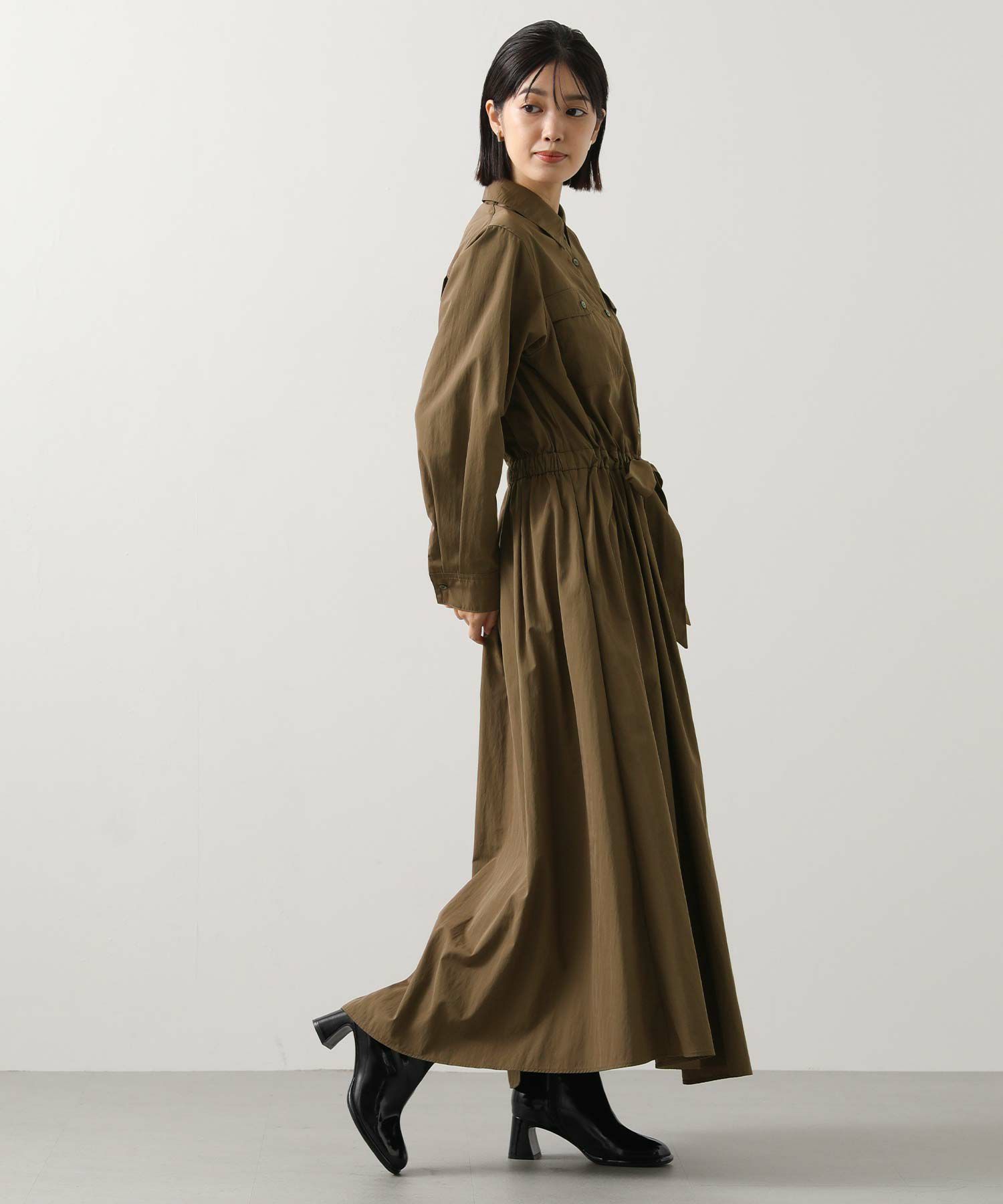 Gready Brilliantタフタシャツマキシワンピース | SEKIMIKI Online