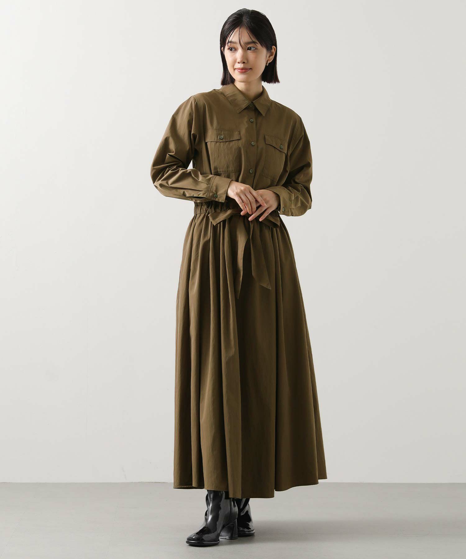 Gready Brilliantタフタシャツマキシワンピース | SEKIMIKI Online