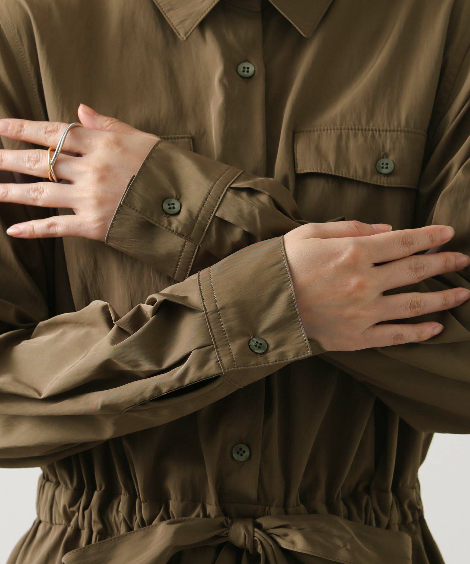 Gready Brilliantタフタシャツマキシワンピース | SEKIMIKI Online