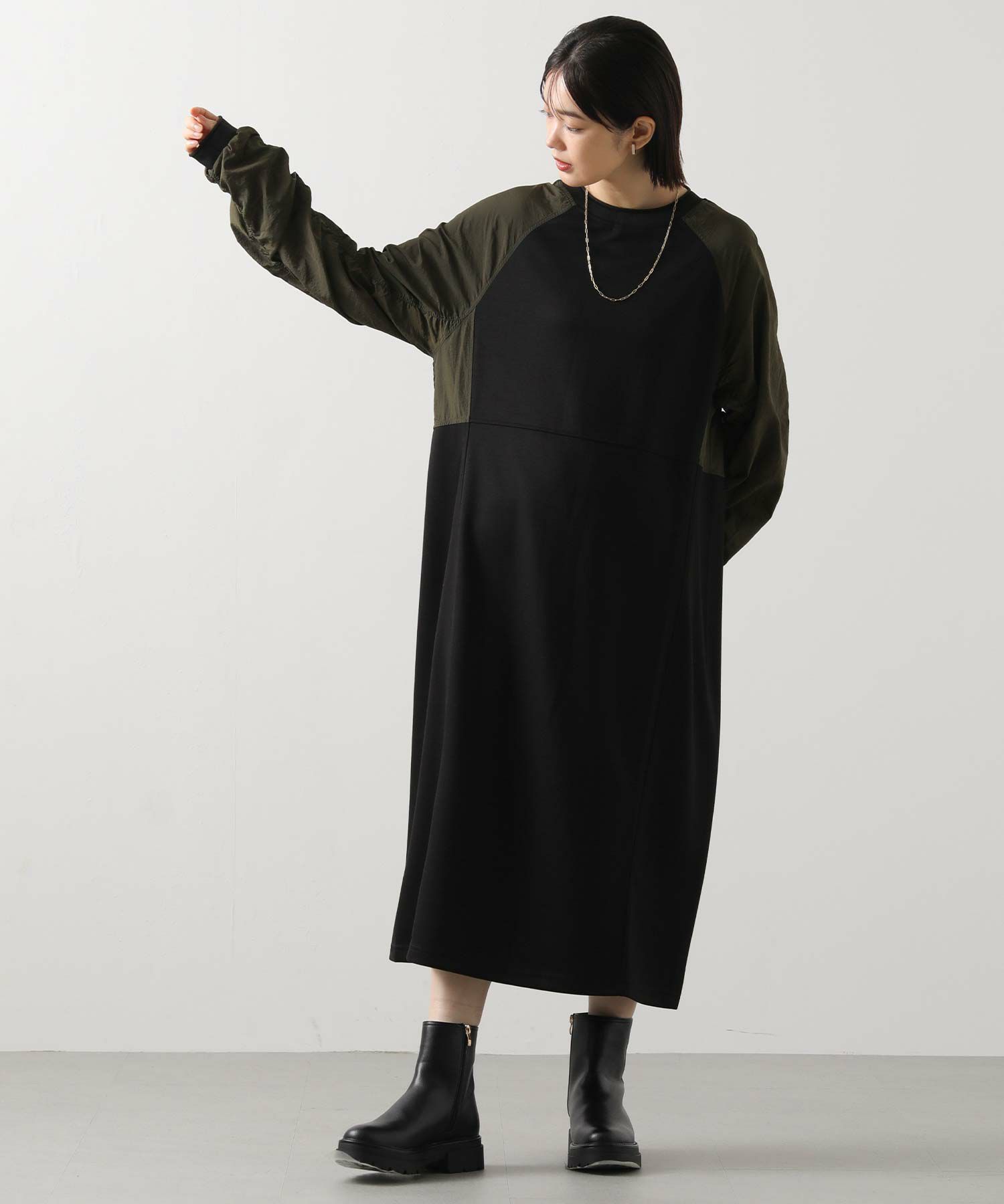 Gready Brilliant配色ワッシャーカットワンピース | SEKIMIKI Online