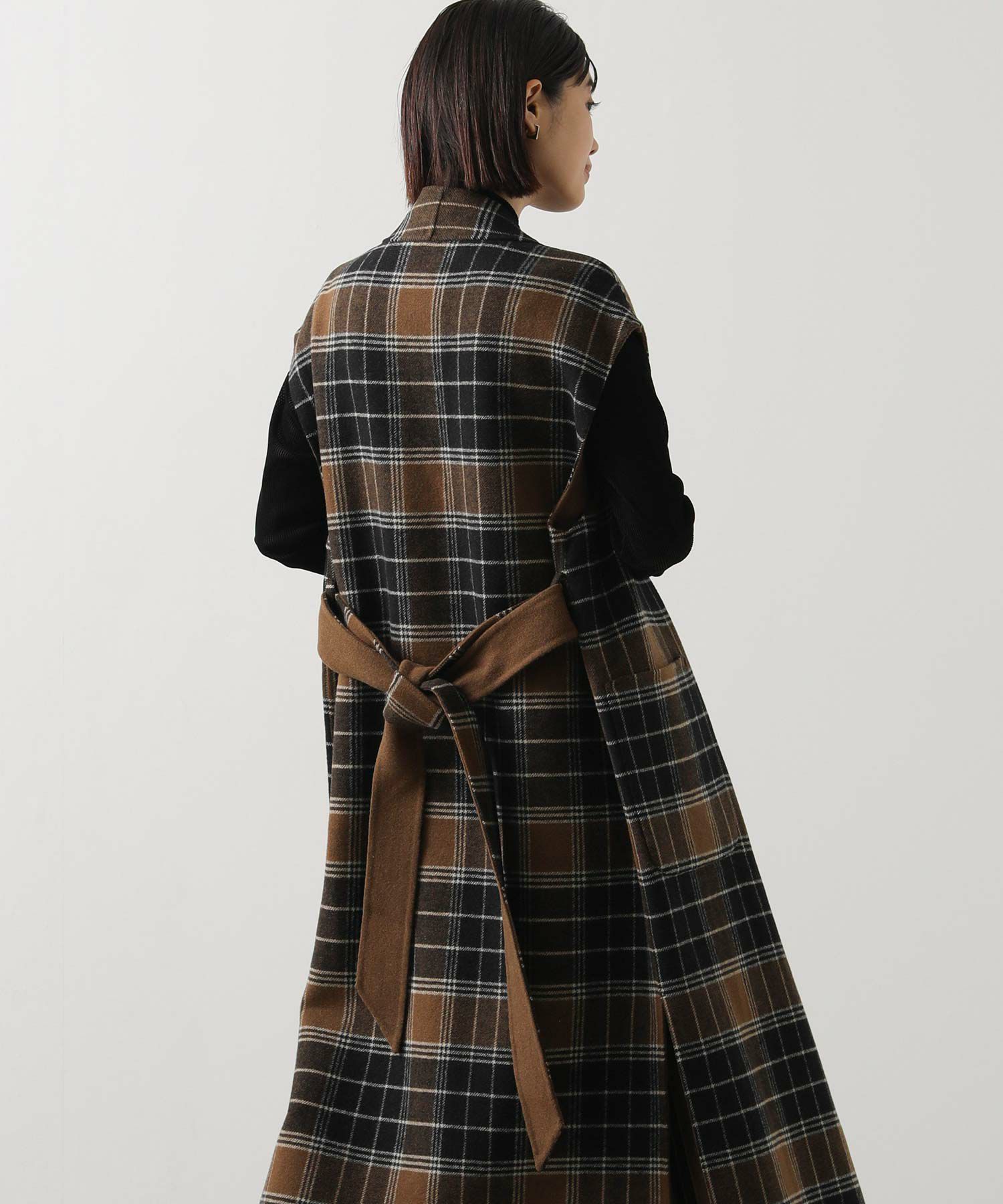 Gready Brilliantチェックリバーシブルジレ | SEKIMIKI Online