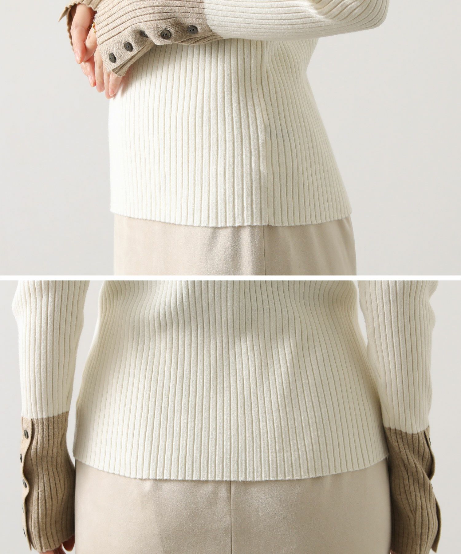 Gready Brilliant【竹下 玲奈select item】リブボトルネック袖バイ