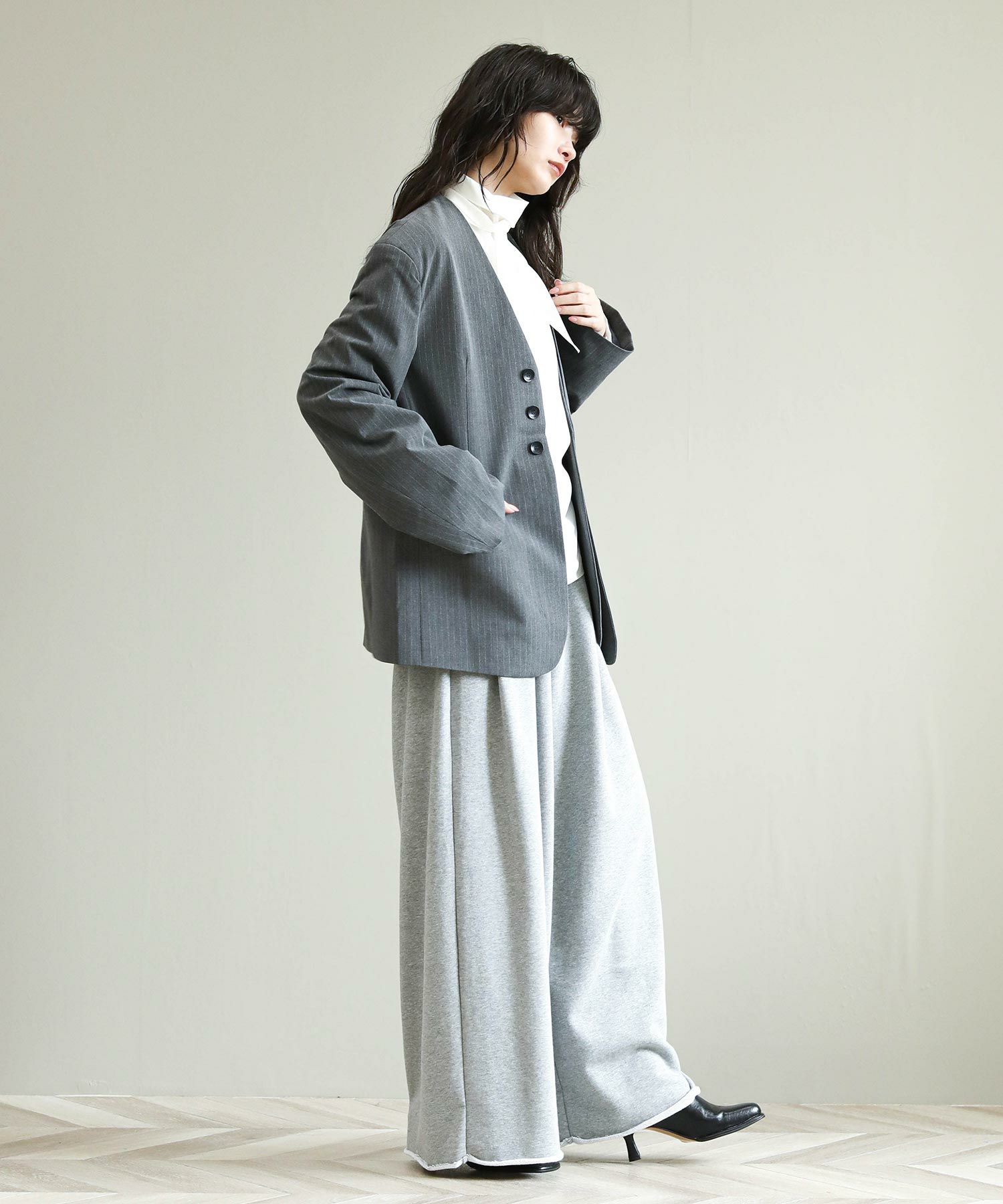 ⭐︎新品⭐︎ anuke カラーレスオーバージャケット ànuke - Collarless Over Jacket / カラーレスオーバージャケット