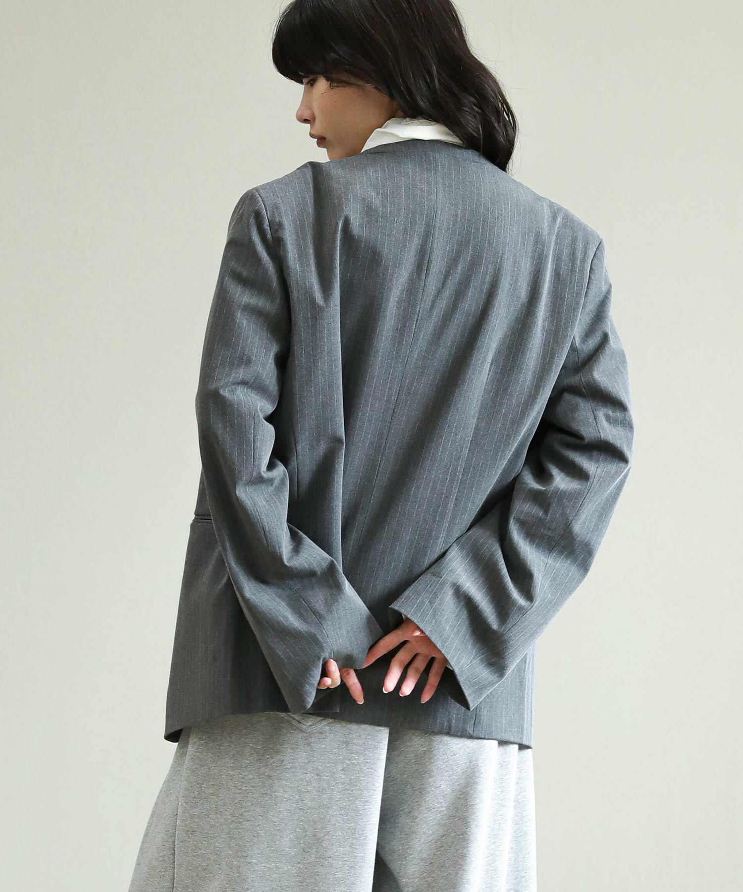 ⭐︎新品⭐︎ anuke カラーレスオーバージャケット ànuke - Collarless Over Jacket / カラーレスオーバージャケット