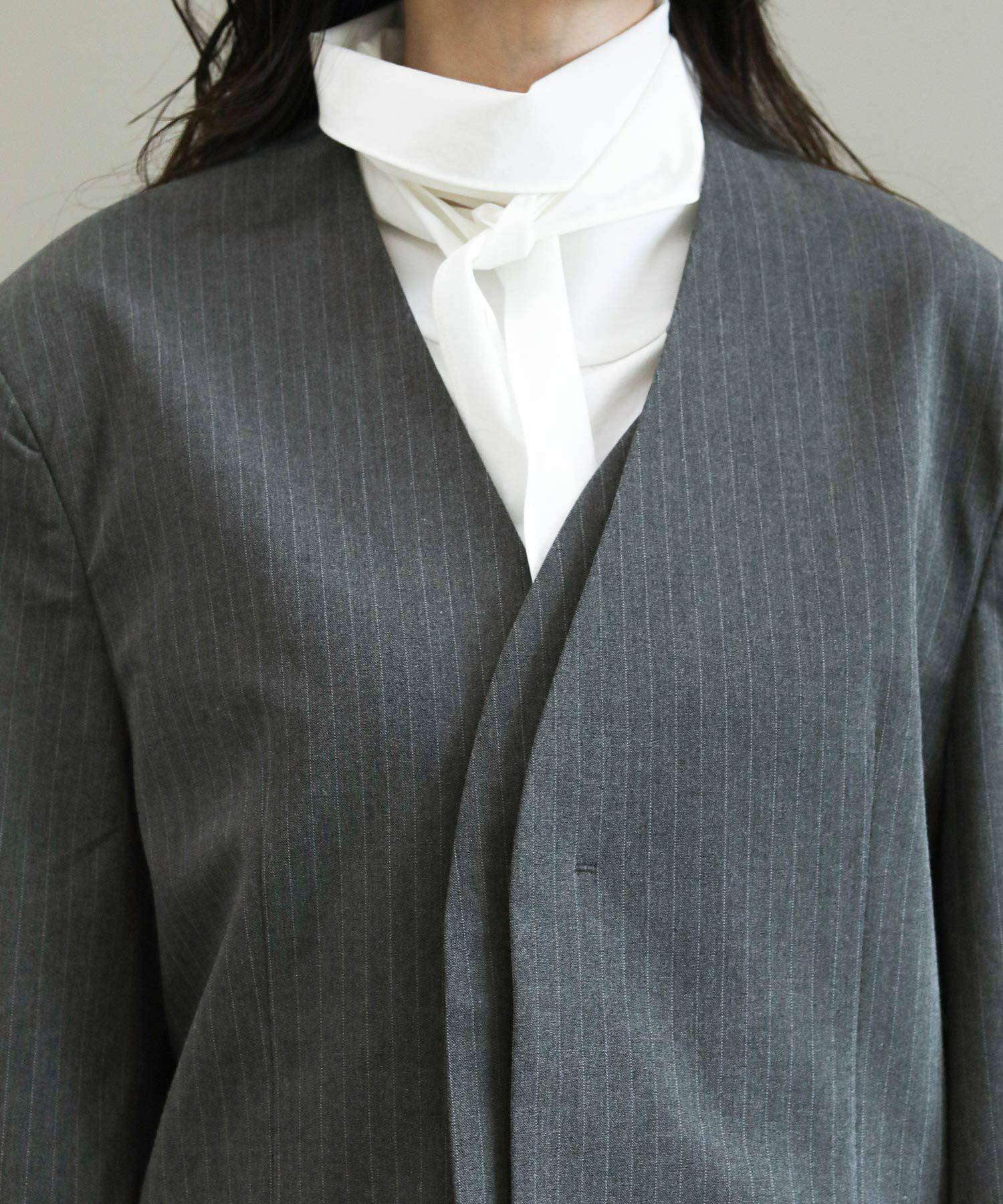 ⭐︎新品⭐︎ anuke カラーレスオーバージャケット ànuke - Collarless Over Jacket / カラーレスオーバージャケット