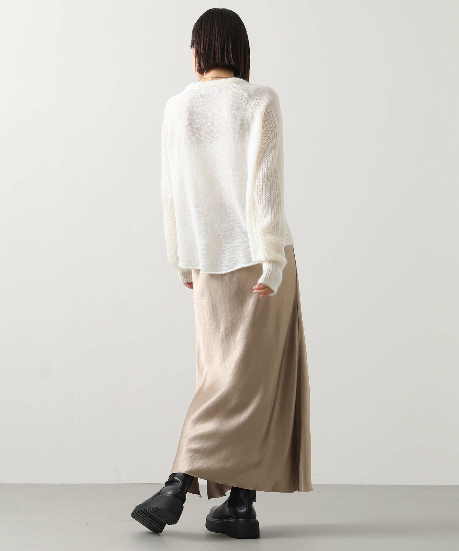 Gready Brilliants.モヘア混ビスチェ片畦柄ニット | SEKIMIKI Online