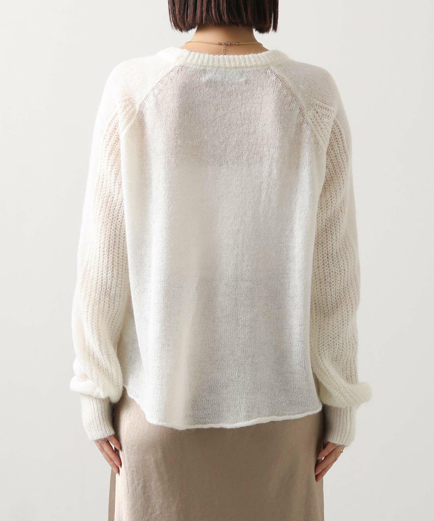 Gready Brilliants.モヘア混ビスチェ片畦柄ニット | SEKIMIKI Online