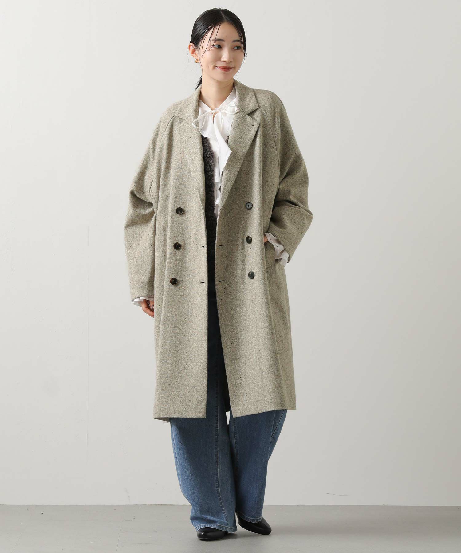 Gready Brilliantツィードテーラーロングコート | SEKIMIKI Online