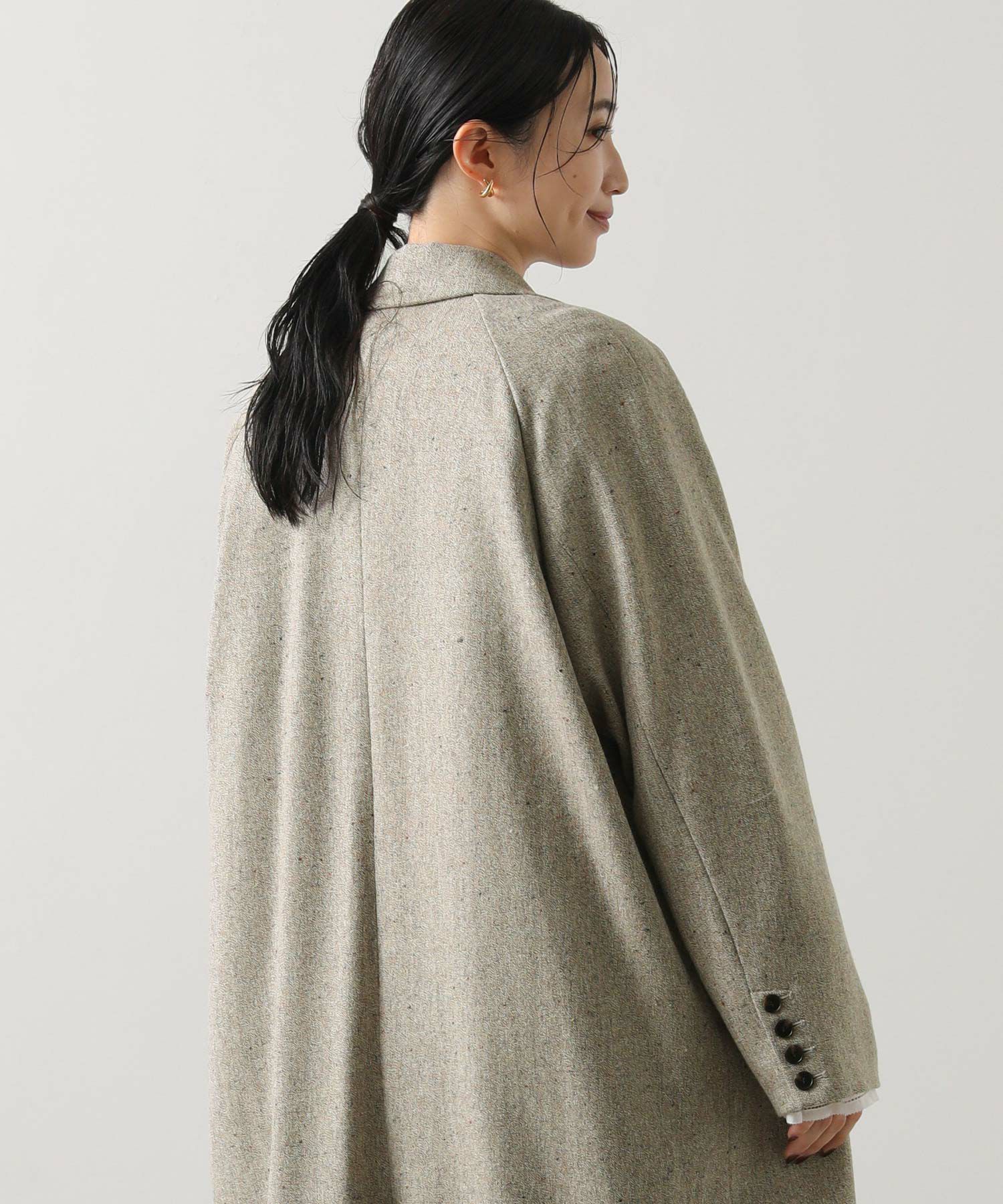 Gready Brilliantツィードテーラーロングコート | SEKIMIKI Online