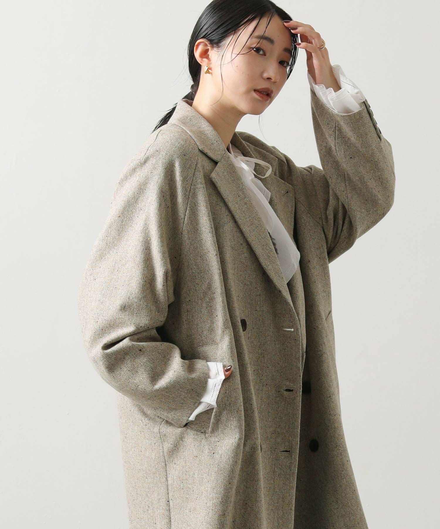 Gready Brilliantツィードテーラーロングコート | SEKIMIKI Online