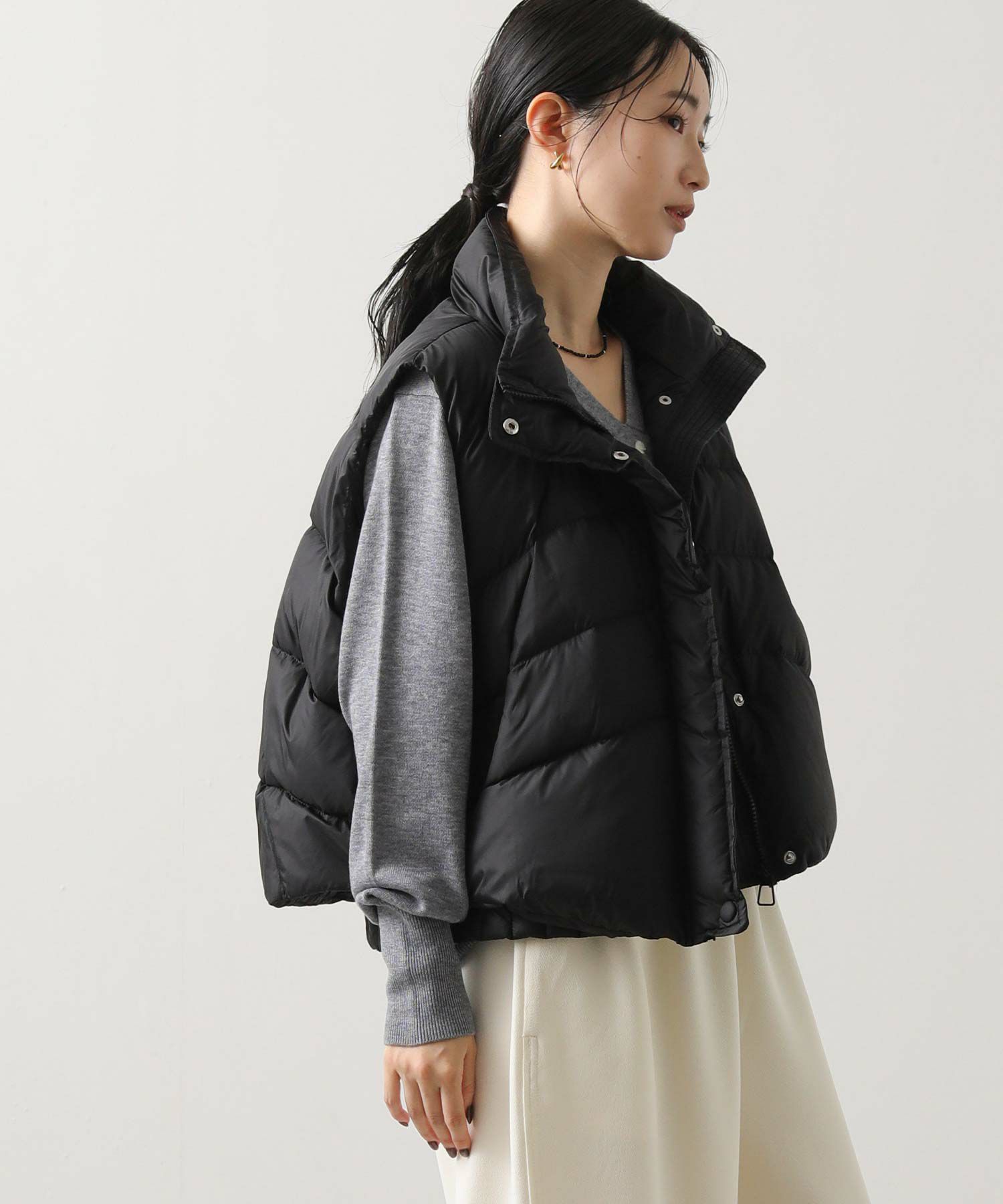 【美品】JADE IN NEW YORK ダウンベスト Aライン サイドフレア Gready Brilliantスタンドダウンベスト | SEKIMIKI Online