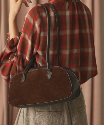 Gready Brilliantスエード×レザーボストン | SEKIMIKI Online