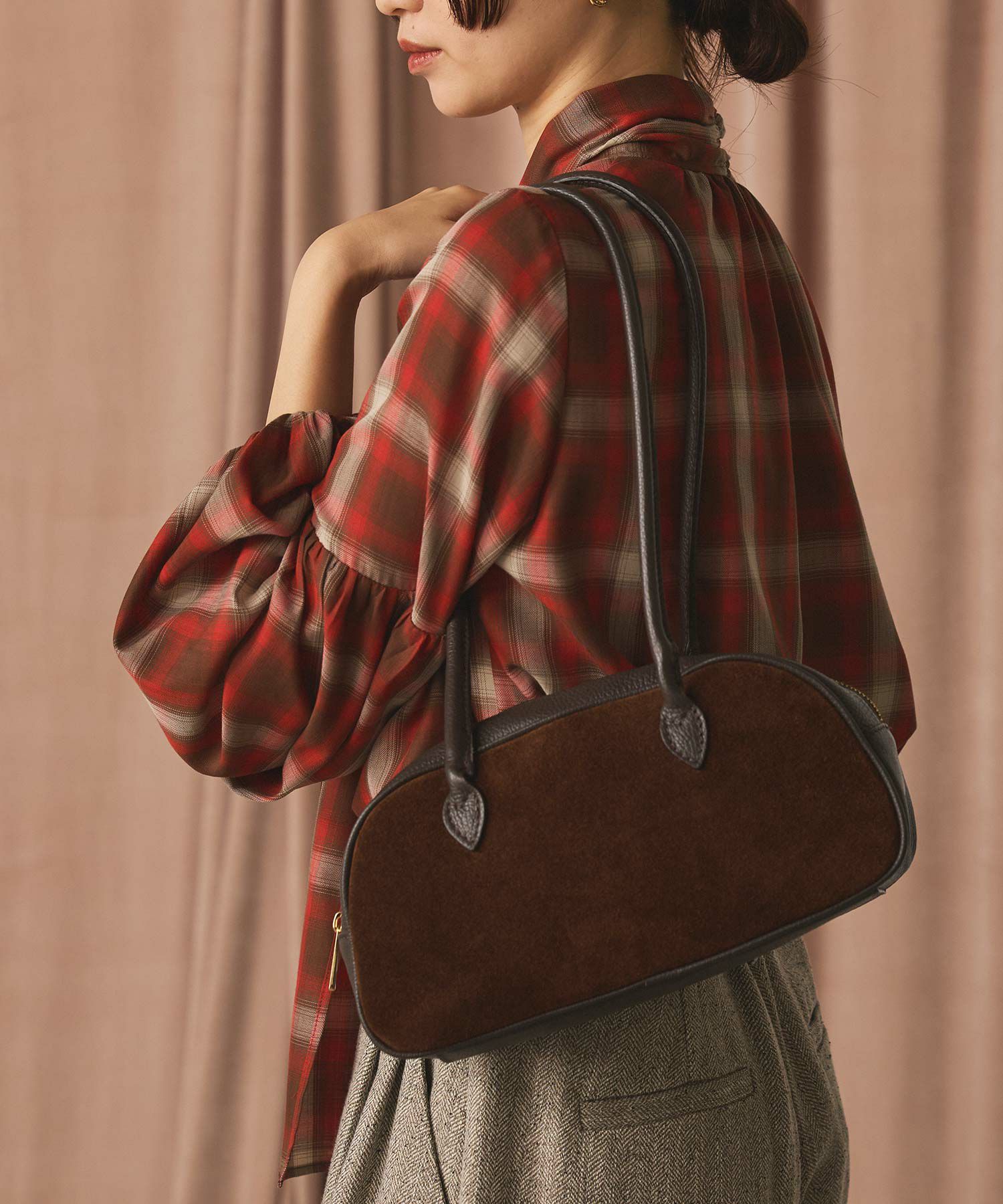 Gready Brilliantスエード×レザーボストン | SEKIMIKI Online