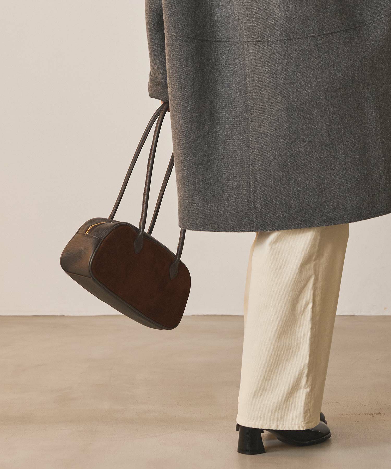 Gready Brilliantスエード×レザーボストン | SEKIMIKI Online