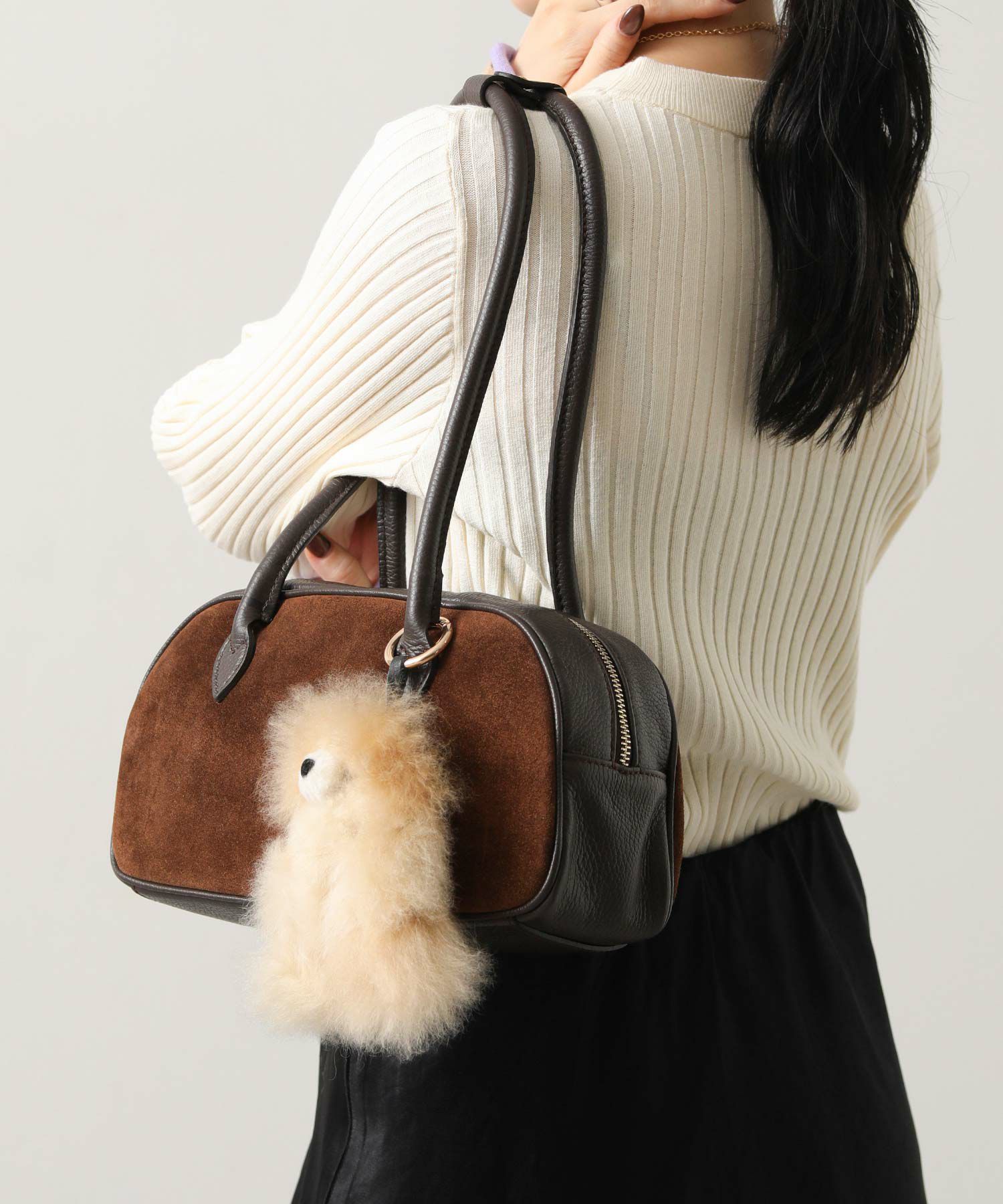 Gready Brilliantスエード×レザーボストン | SEKIMIKI Online