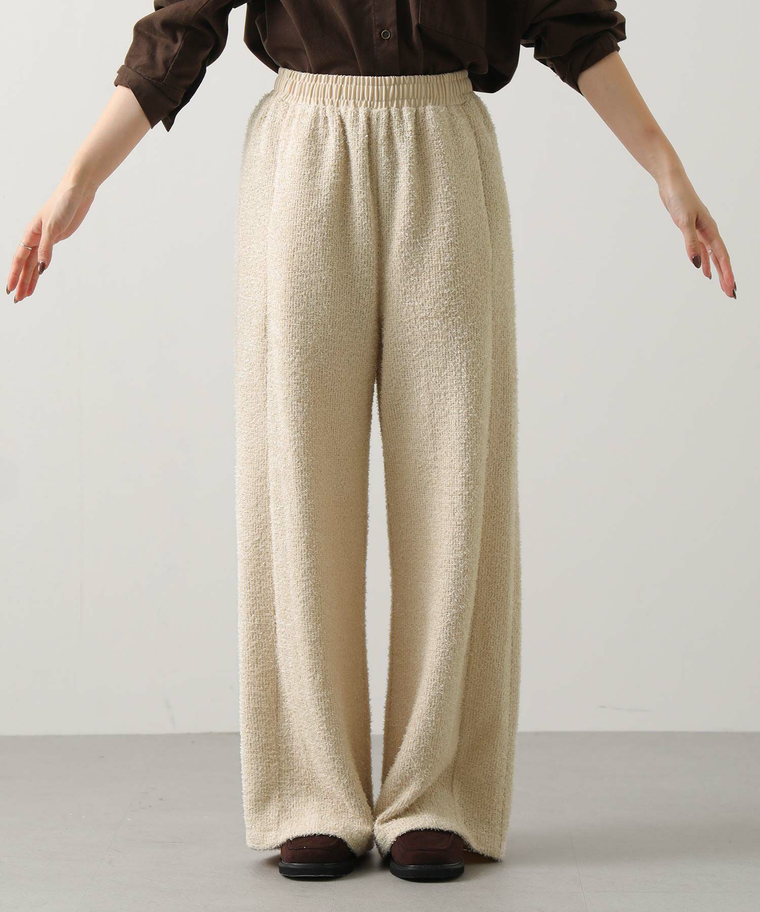 Gready Brilliantフリンジジャガードワイドパンツ | SEKIMIKI Online