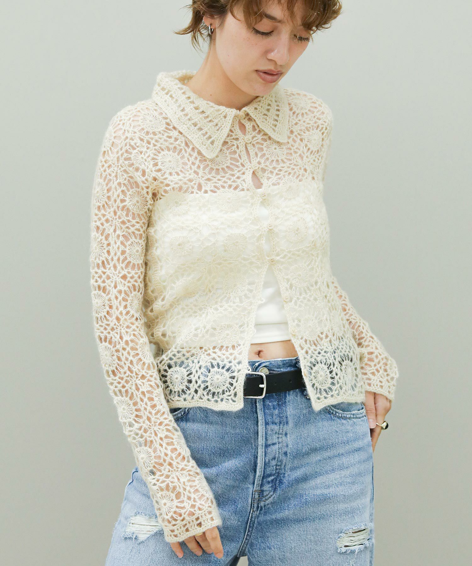 The rejoiceモヘアクロシェニットシャツ【TODAYFUL】 | SEKIMIKI Online