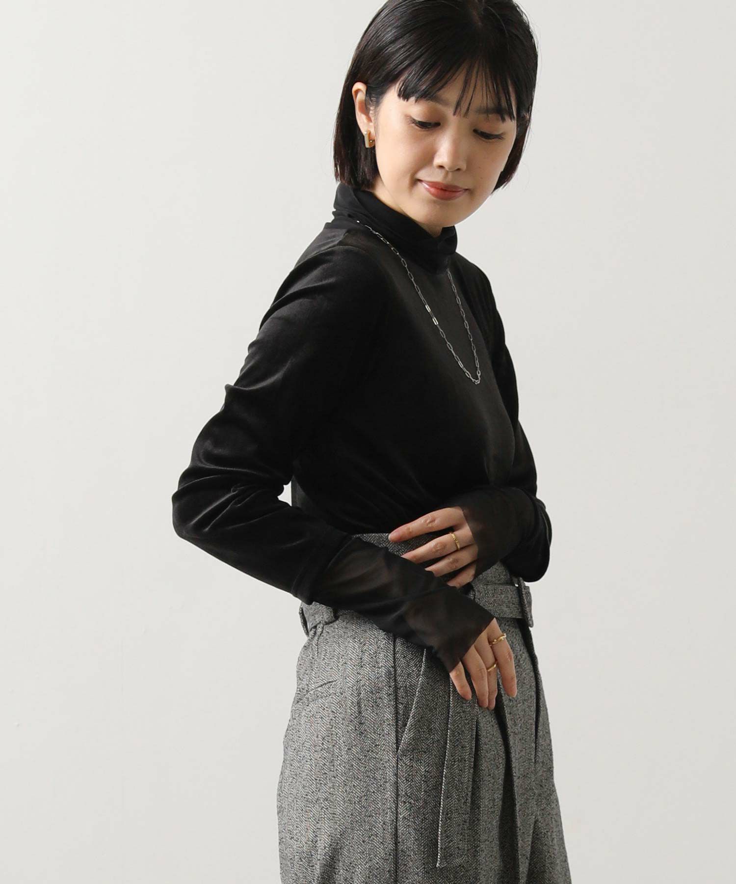 Gready Brilliantベロア×シアータートルトップス | SEKIMIKI Online