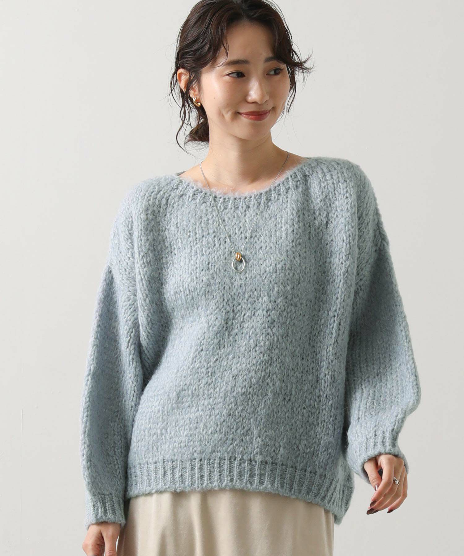 Gready BrilliantTRICOTSボートネックプルオーバー | SEKIMIKI