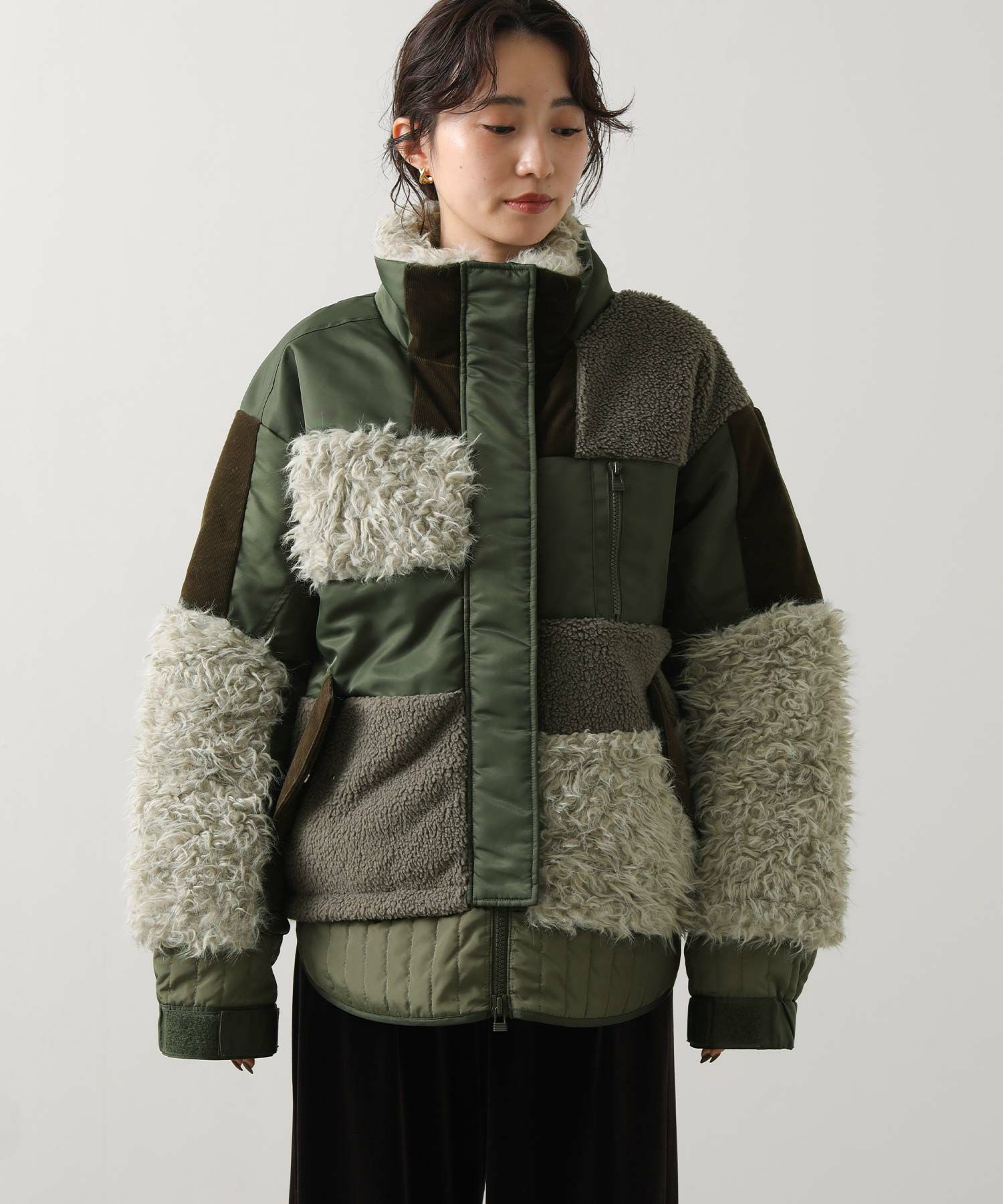 Gready BrilliantAULAボア切替中綿ブルゾン | SEKIMIKI Online