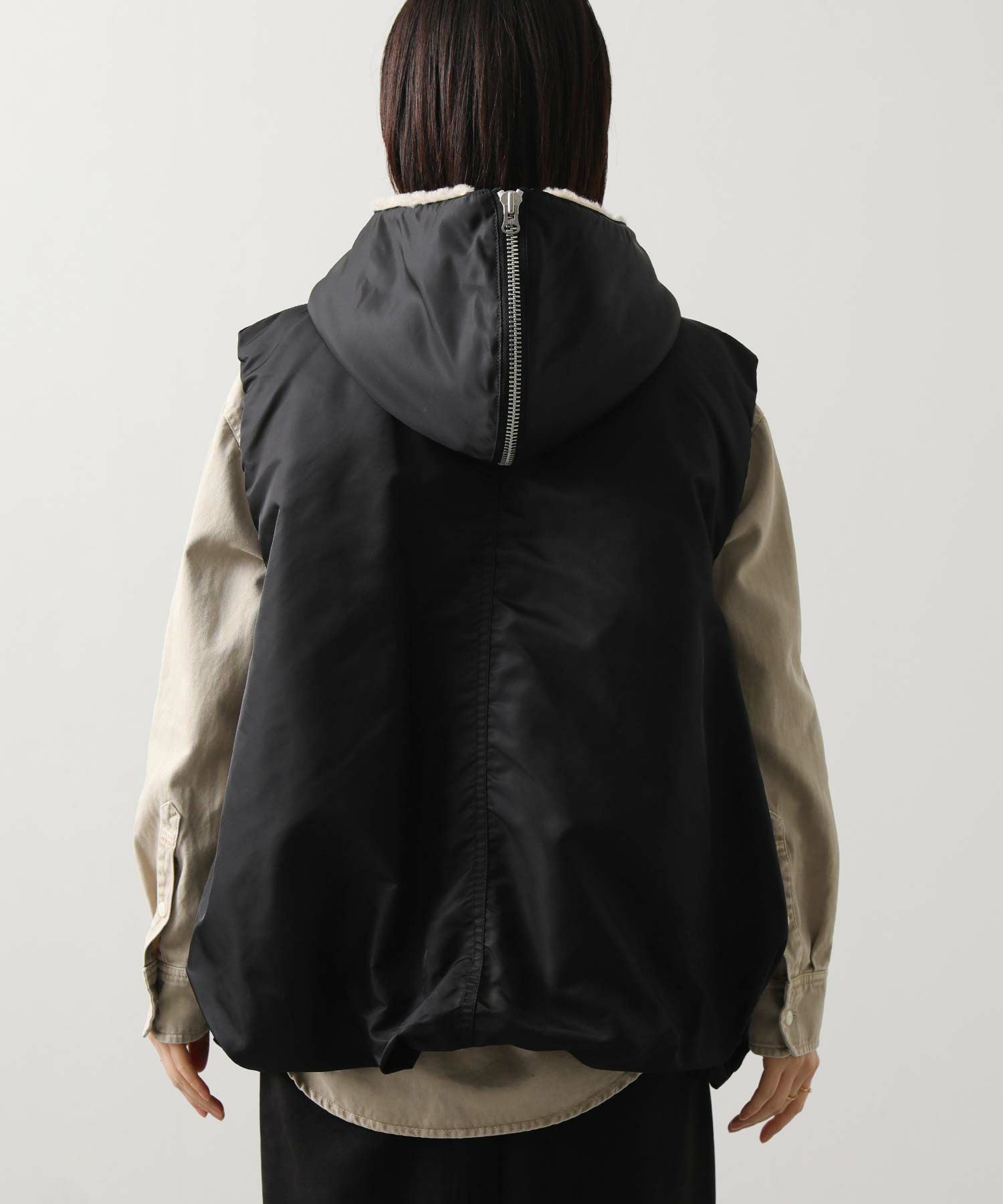 Gready Brilliantボアフードフライトベスト | SEKIMIKI Online