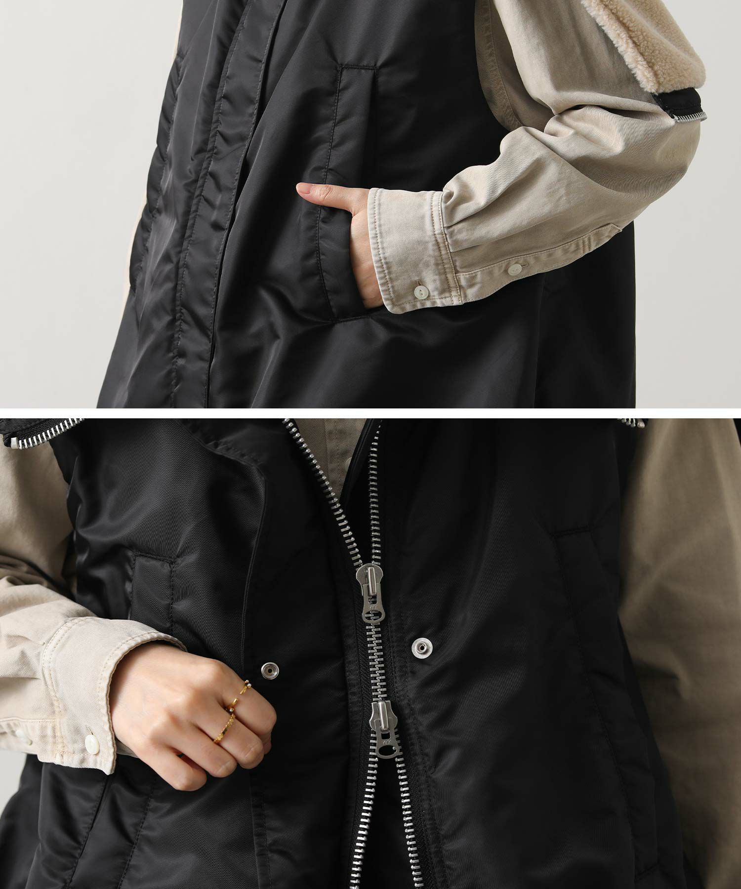 Gready Brilliantボアフードフライトベスト | SEKIMIKI Online