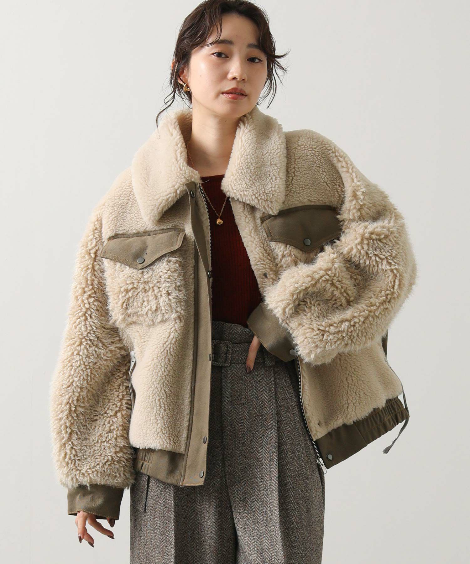 Gready BrilliantボアコンビBIGブルゾン | SEKIMIKI Online Gready BrilliantボアコンビBIGブルゾン | SEKIMIKI Online