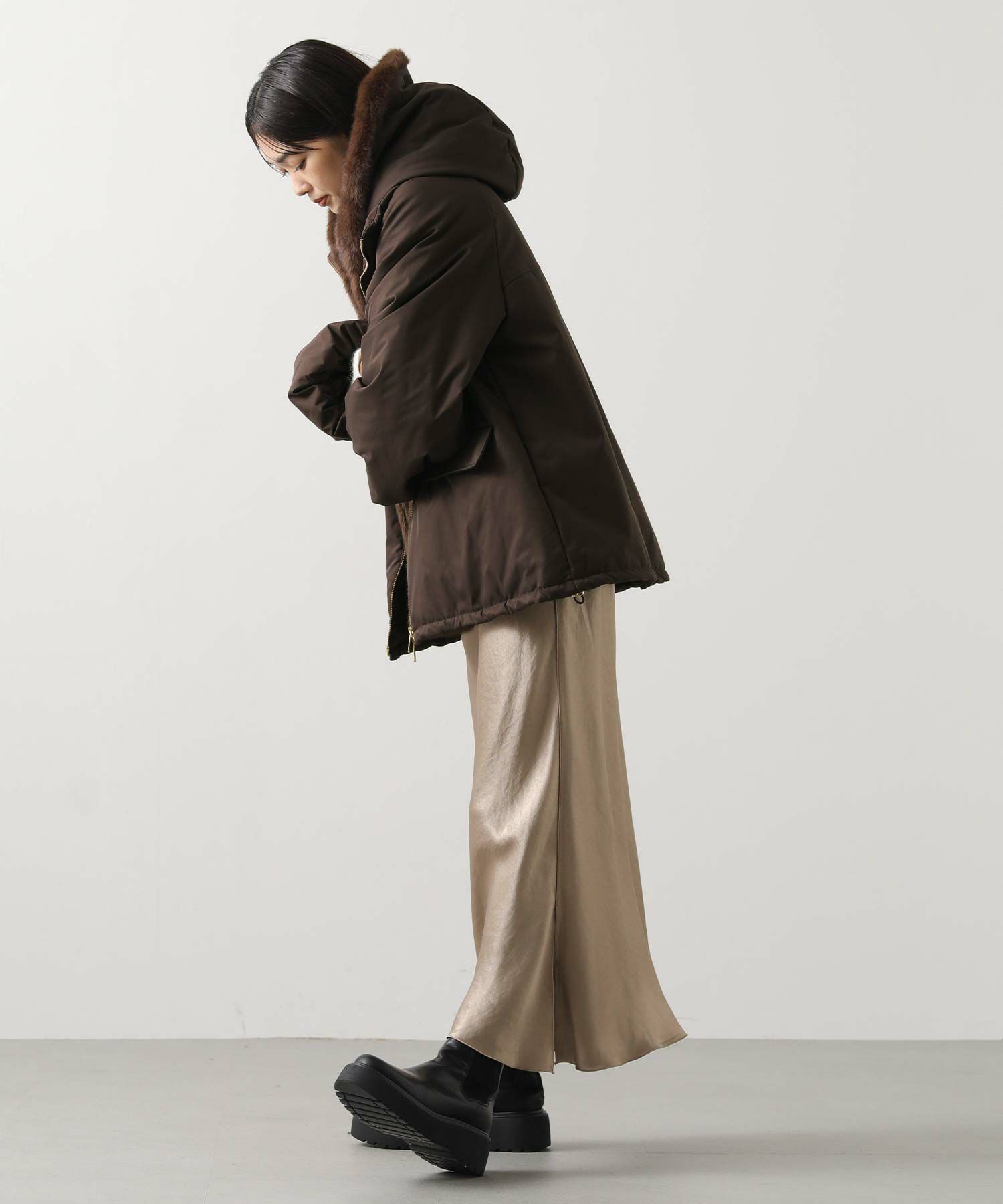 Gready Brilliant【竹下 玲奈select item】 取り外しファー中綿フード