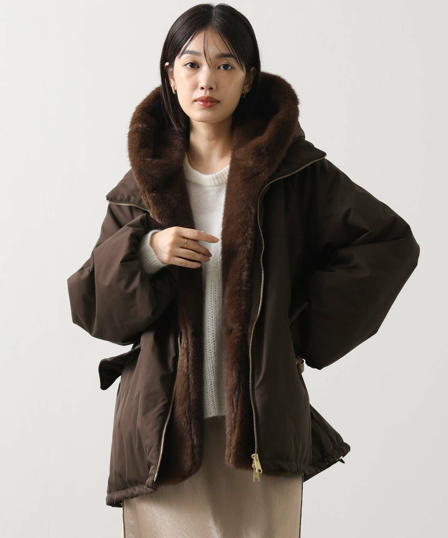 Gready Brilliant取り外しファー中綿フードコート | SEKIMIKI Online