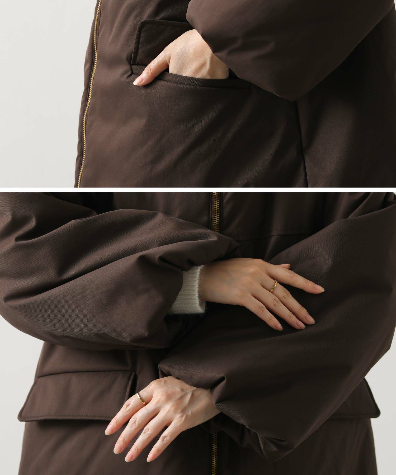 Gready Brilliant【竹下 玲奈select item】 取り外しファー中綿フード