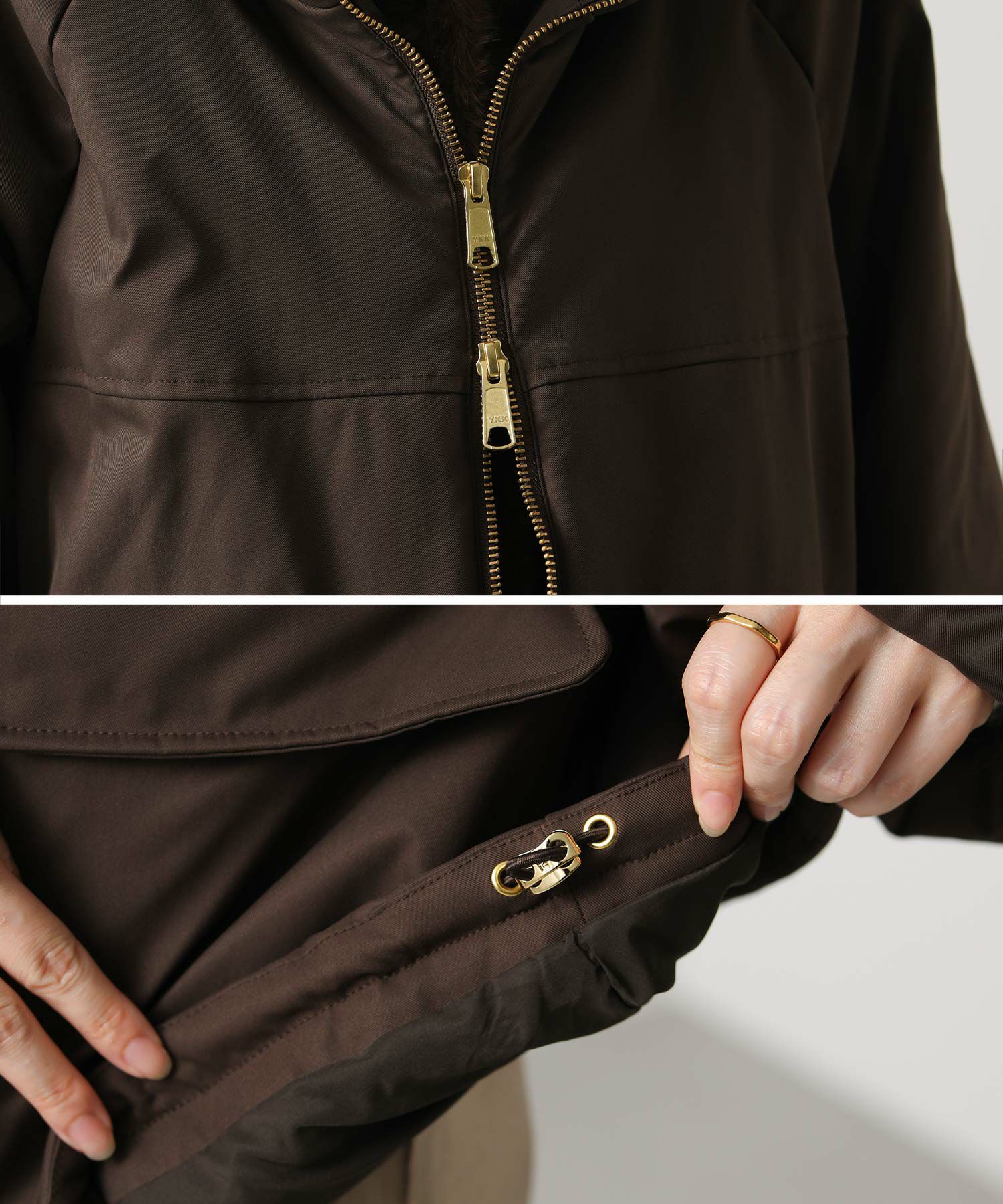 Gready Brilliant【竹下 玲奈select item】 取り外しファー中綿フード