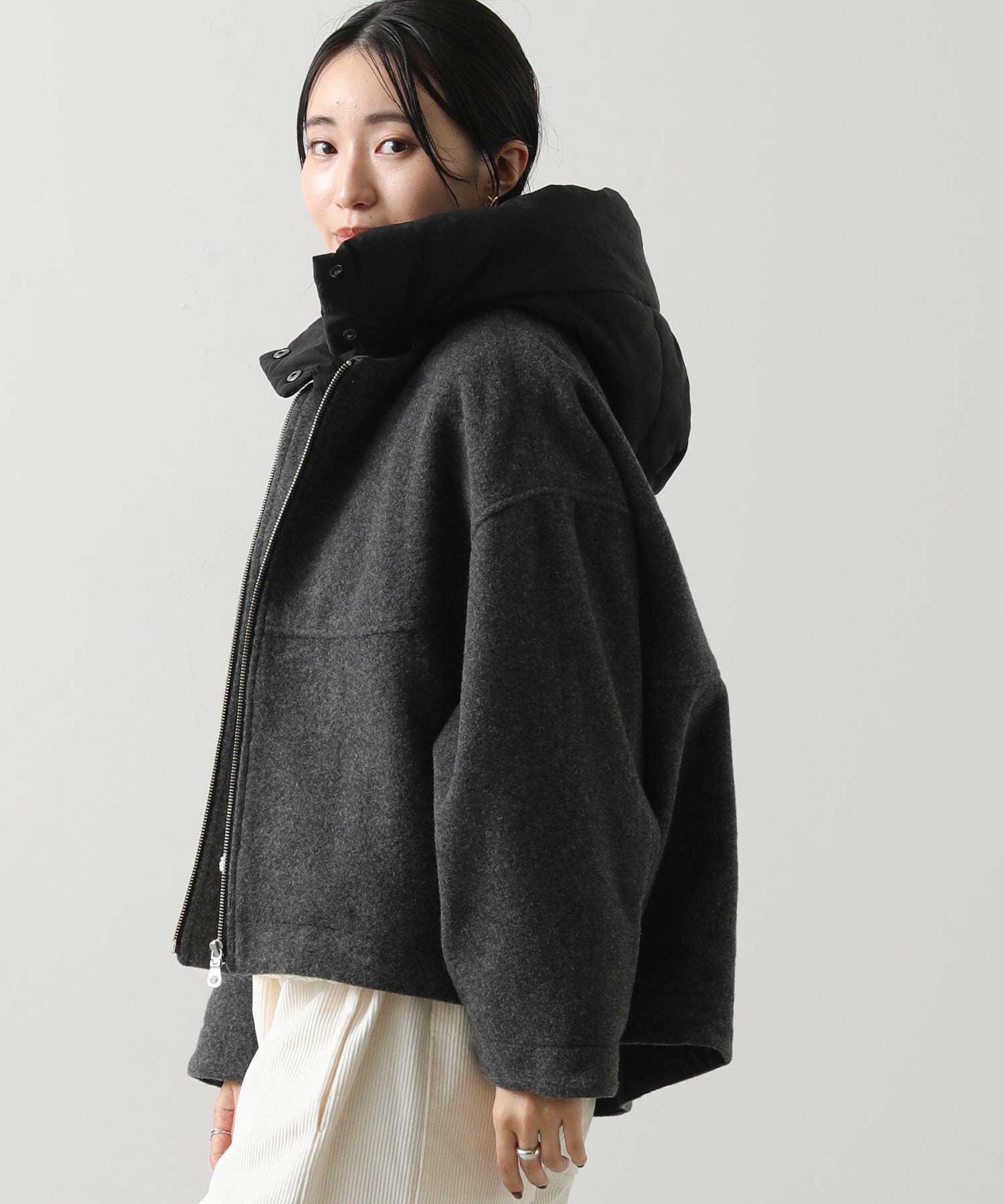 Gready Brilliant【竹下 玲奈select item】 フード付ウールショート