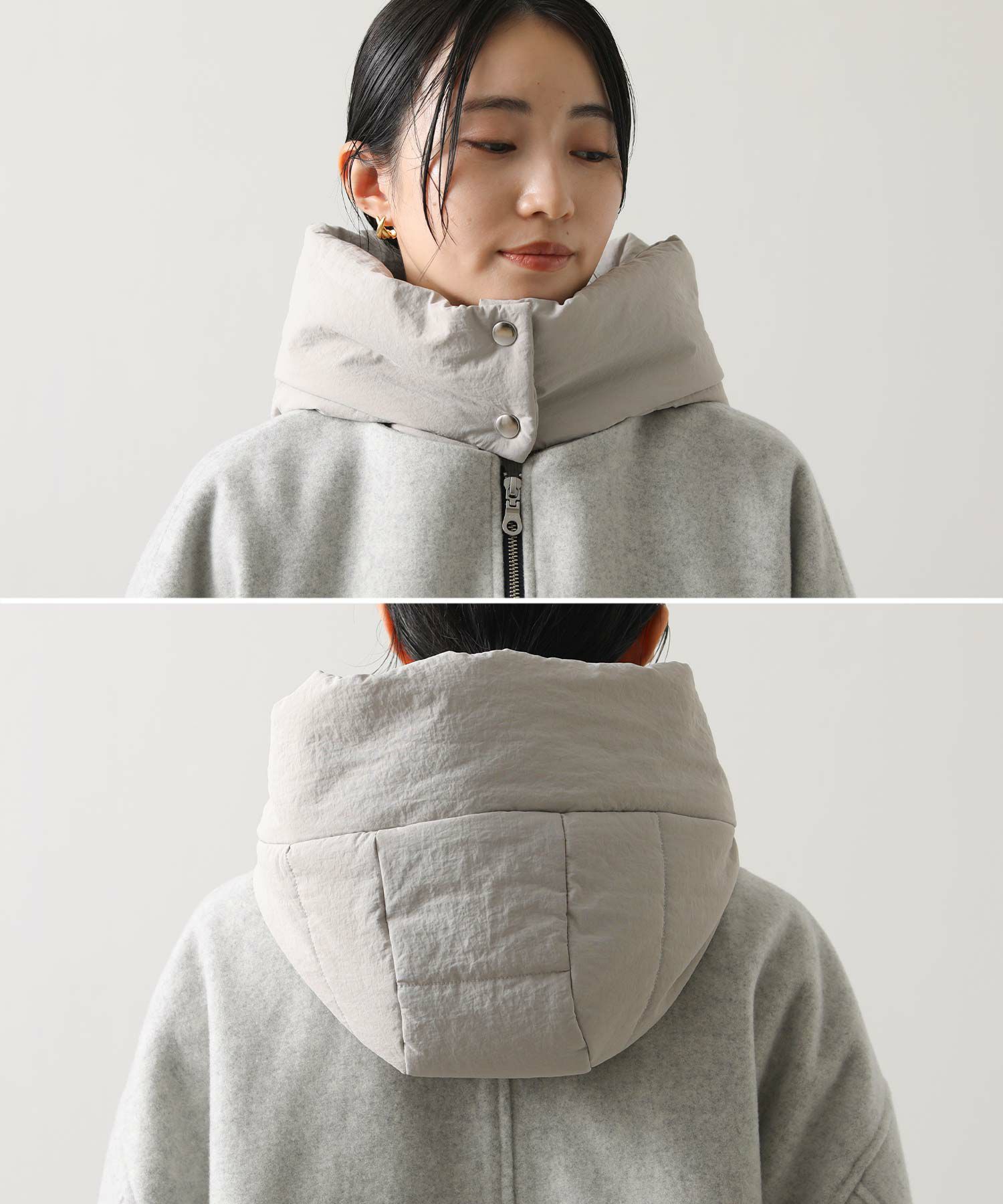 Gready Brilliant【竹下 玲奈select item】 フード付ウールショート