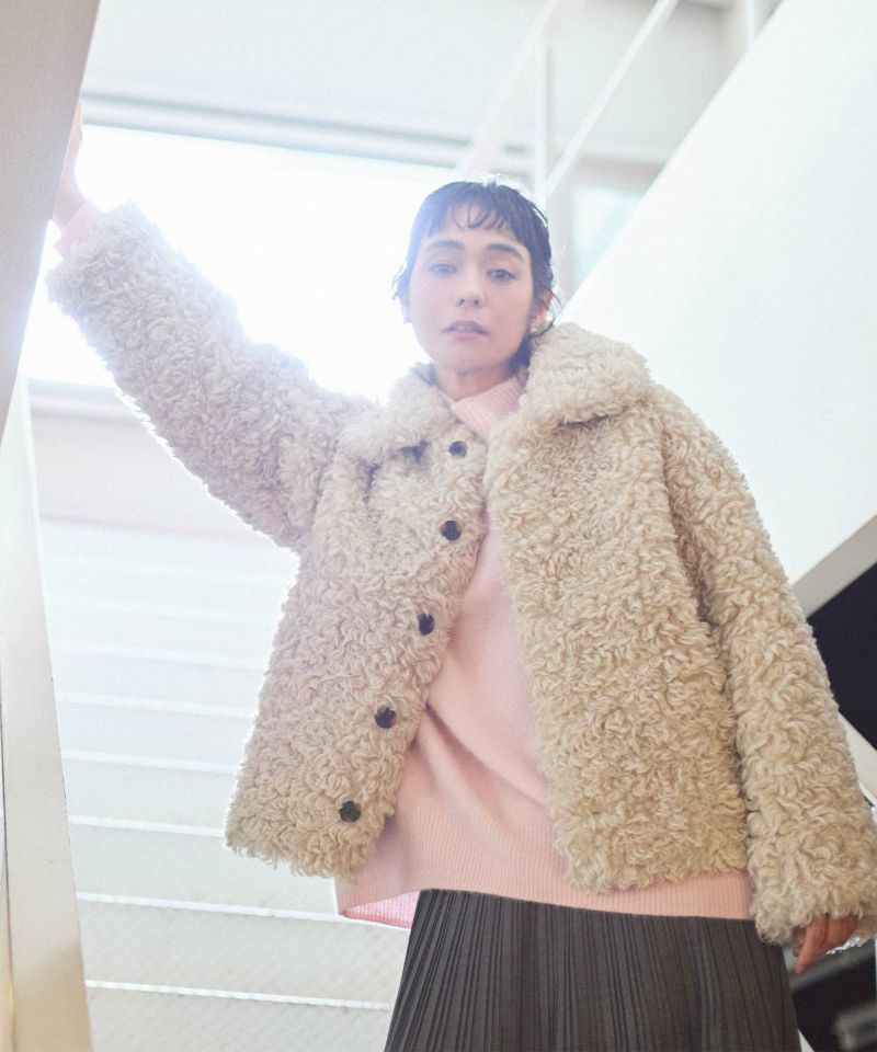 RENNY,K レニーケー　チキンアンラム カーリーファーコート　巻き毛 Gready Brilliant【竹下 玲奈select item】 カーリーファージャケット