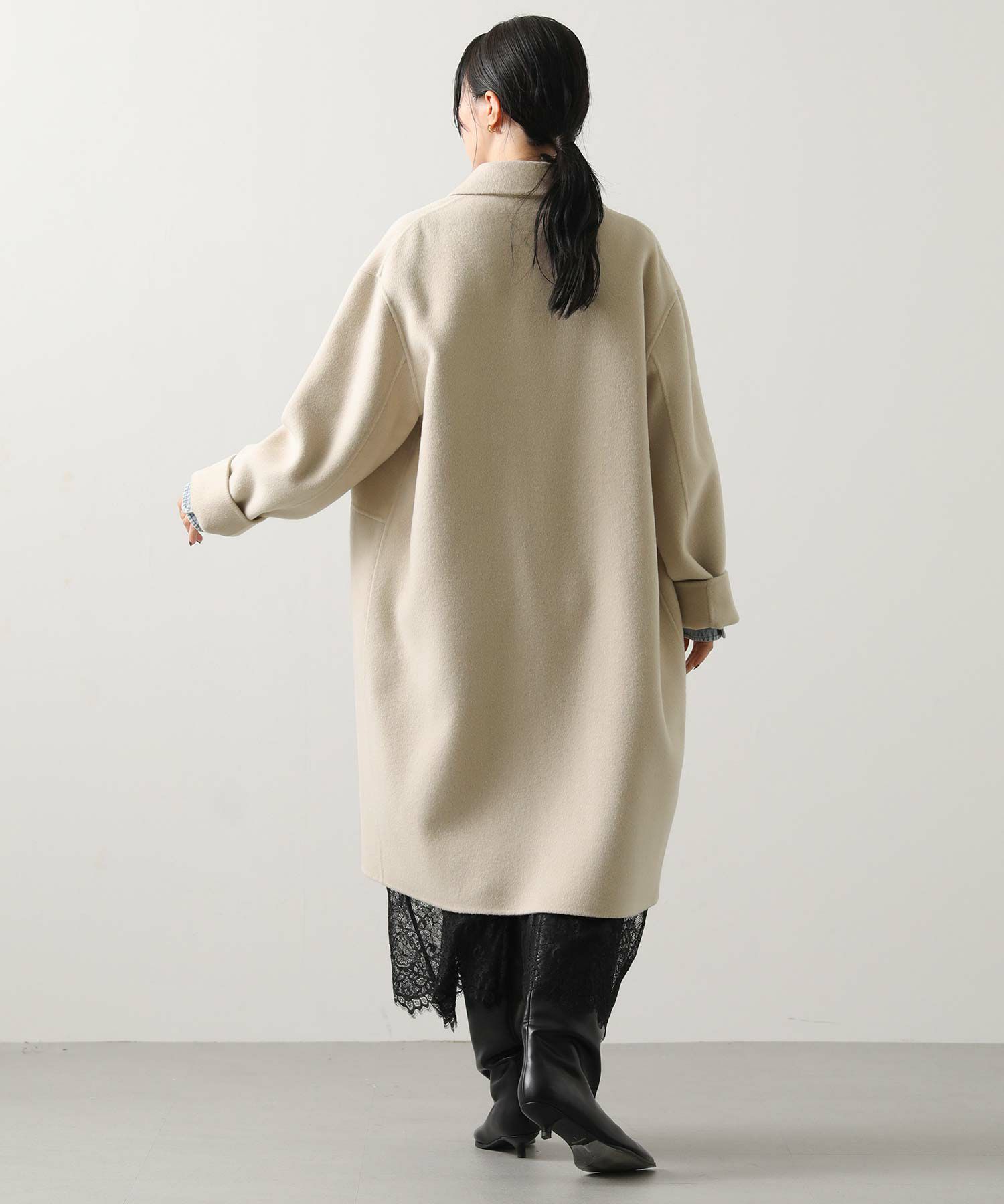 ダブルフェイスロングテーラードコート Gready Brilliant【竹下 玲奈select item】 ダブルフェイスロング