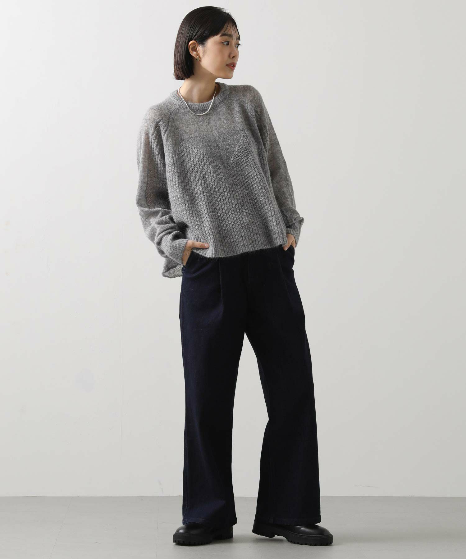 Gready Brilliantストレッチタックワイドデニムパンツ | SEKIMIKI Online