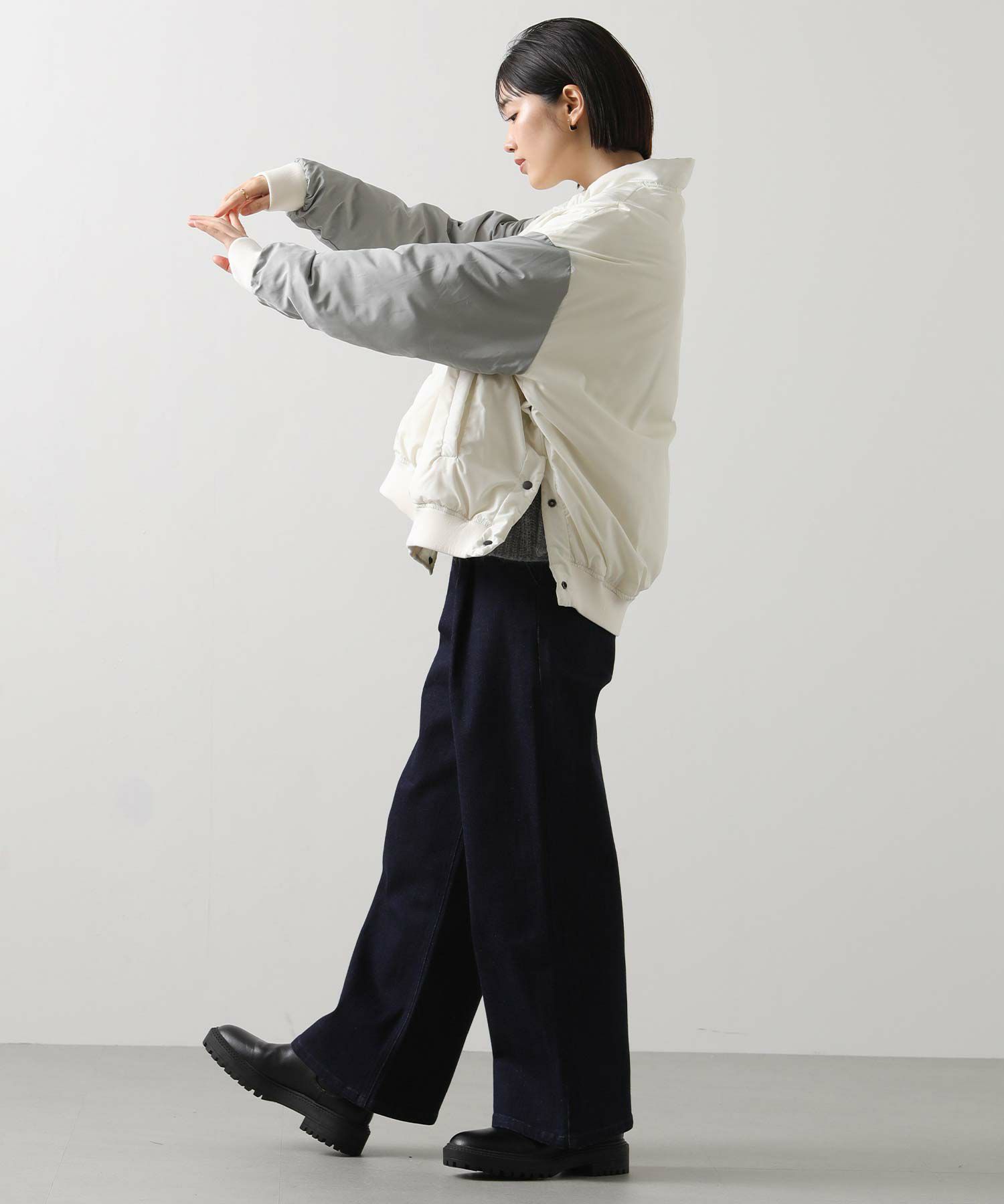 Gready Brilliantストレッチタックワイドデニムパンツ | SEKIMIKI Online