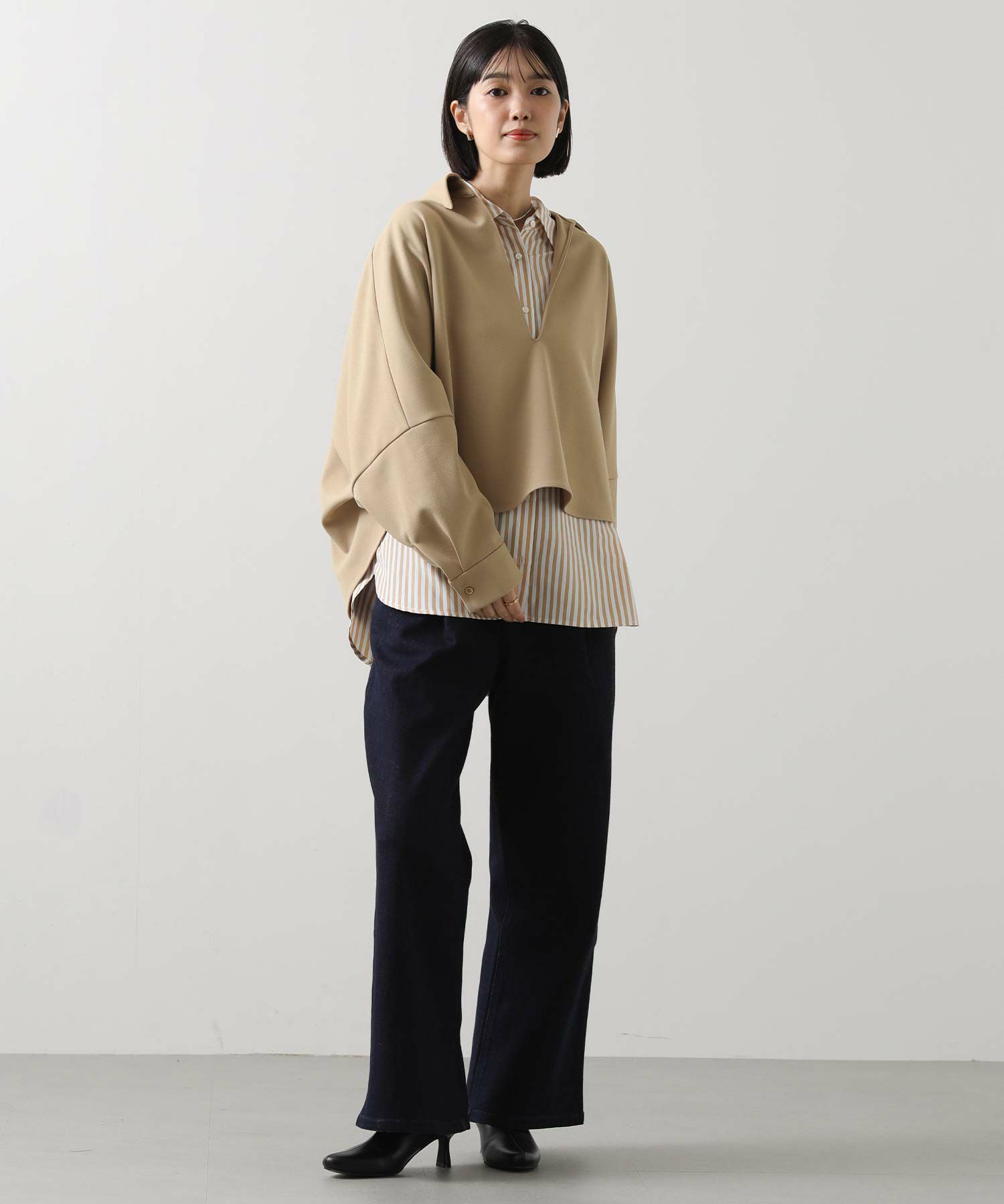 Gready Brilliantストレッチタックワイドデニムパンツ | SEKIMIKI Online