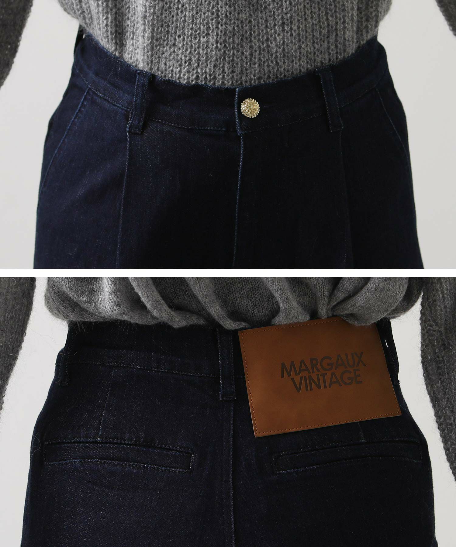 Gready Brilliant ストレッチタックワイドデニムパンツ Gready