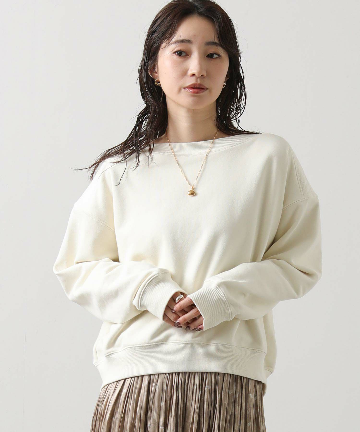 Gready Brilliant裏毛リブボートスウェット | SEKIMIKI Online