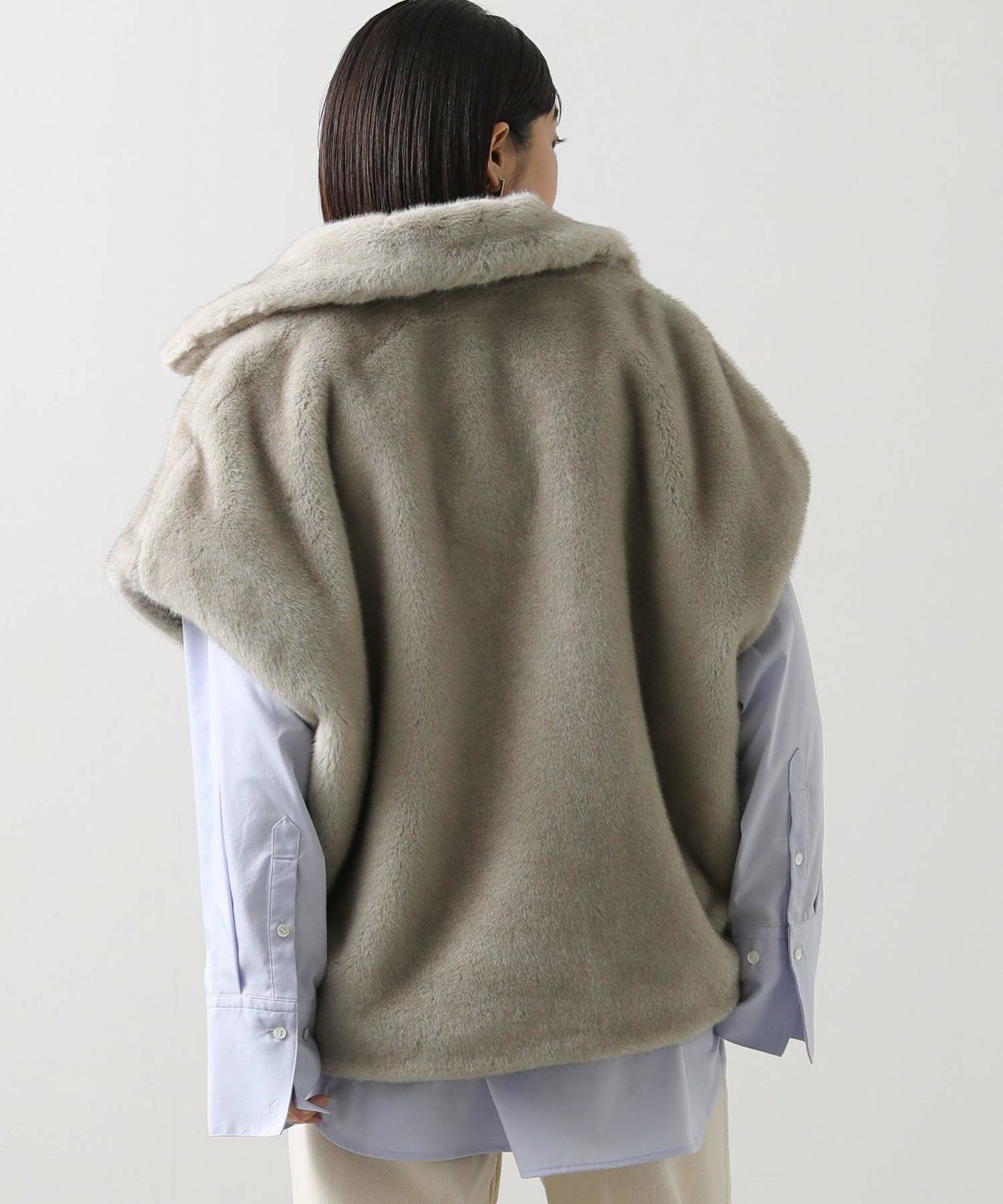 Gready Brilliantエコファー襟付きベスト | SEKIMIKI Online