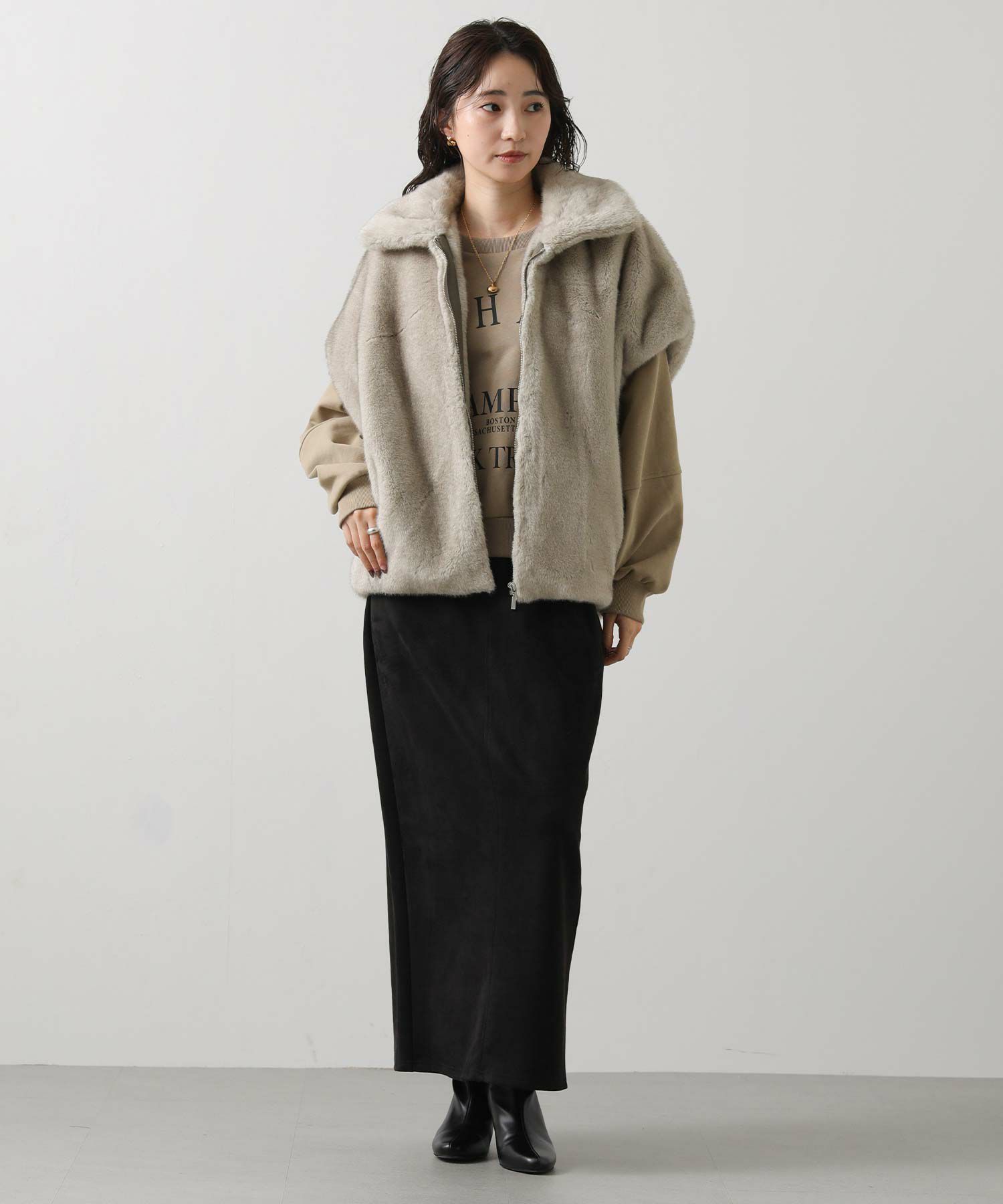 Gready Brilliantエコファー襟付きベスト | SEKIMIKI Online