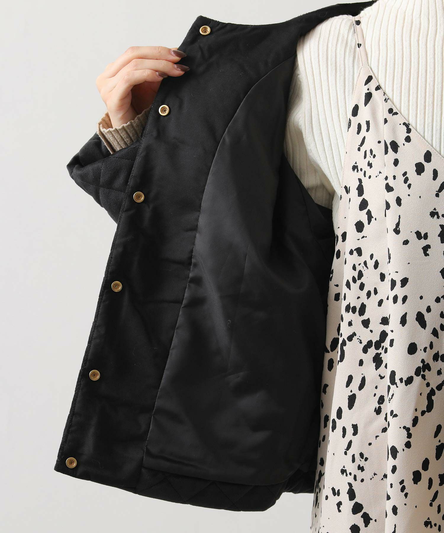 Gready Brilliantベロアキルトクルーショートジャケット | SEKIMIKI Online