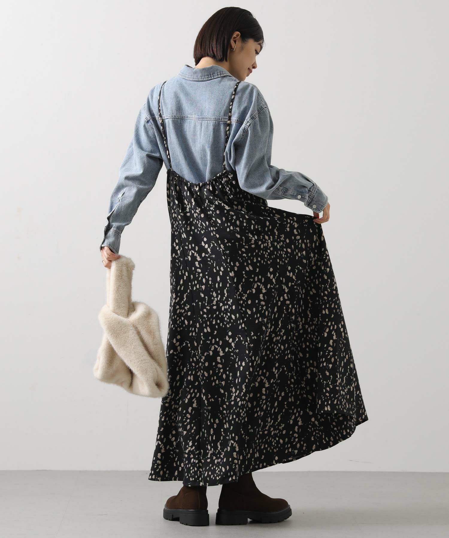 Gready Brilliantレオパード柄キャミワンピース | SEKIMIKI Online